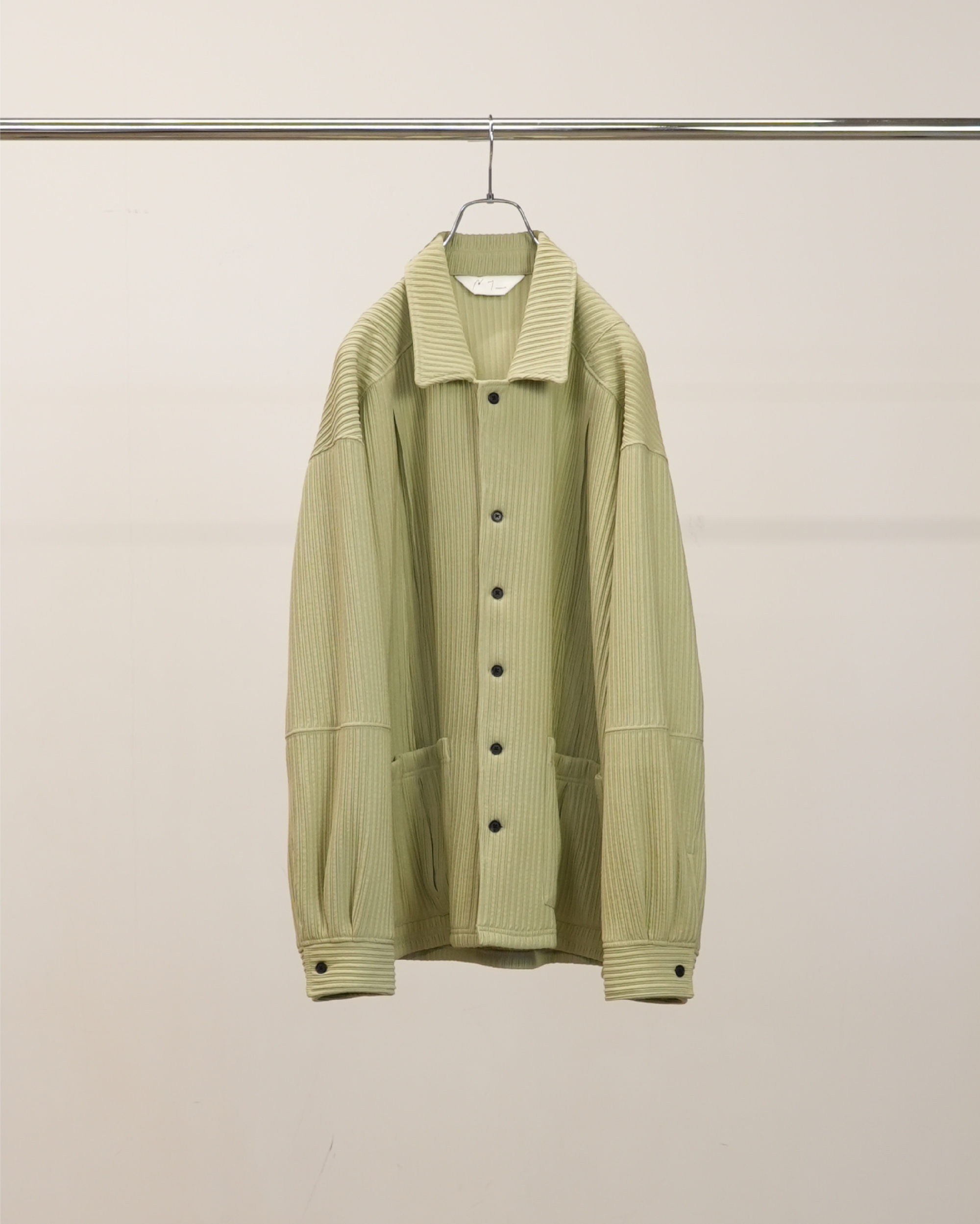 WRINKLED STRIPE SHIRT(WASABI)