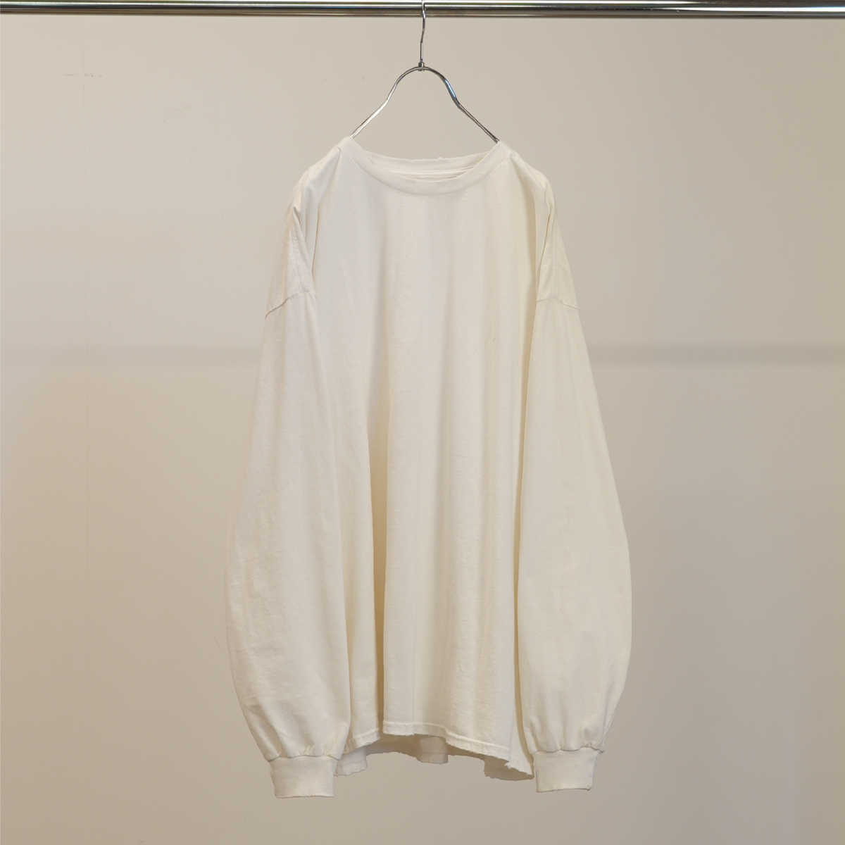 EMBROIDERY DYED LS(WHITE)