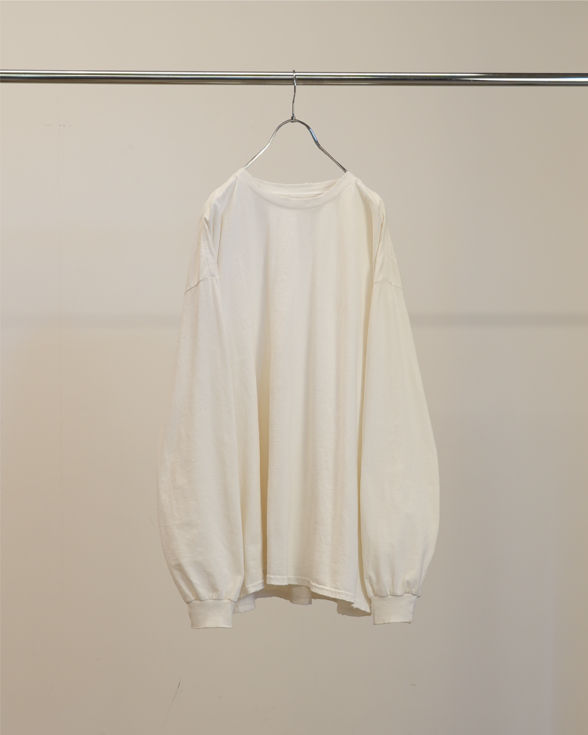 EMBROIDERY DYED LS(WHITE)