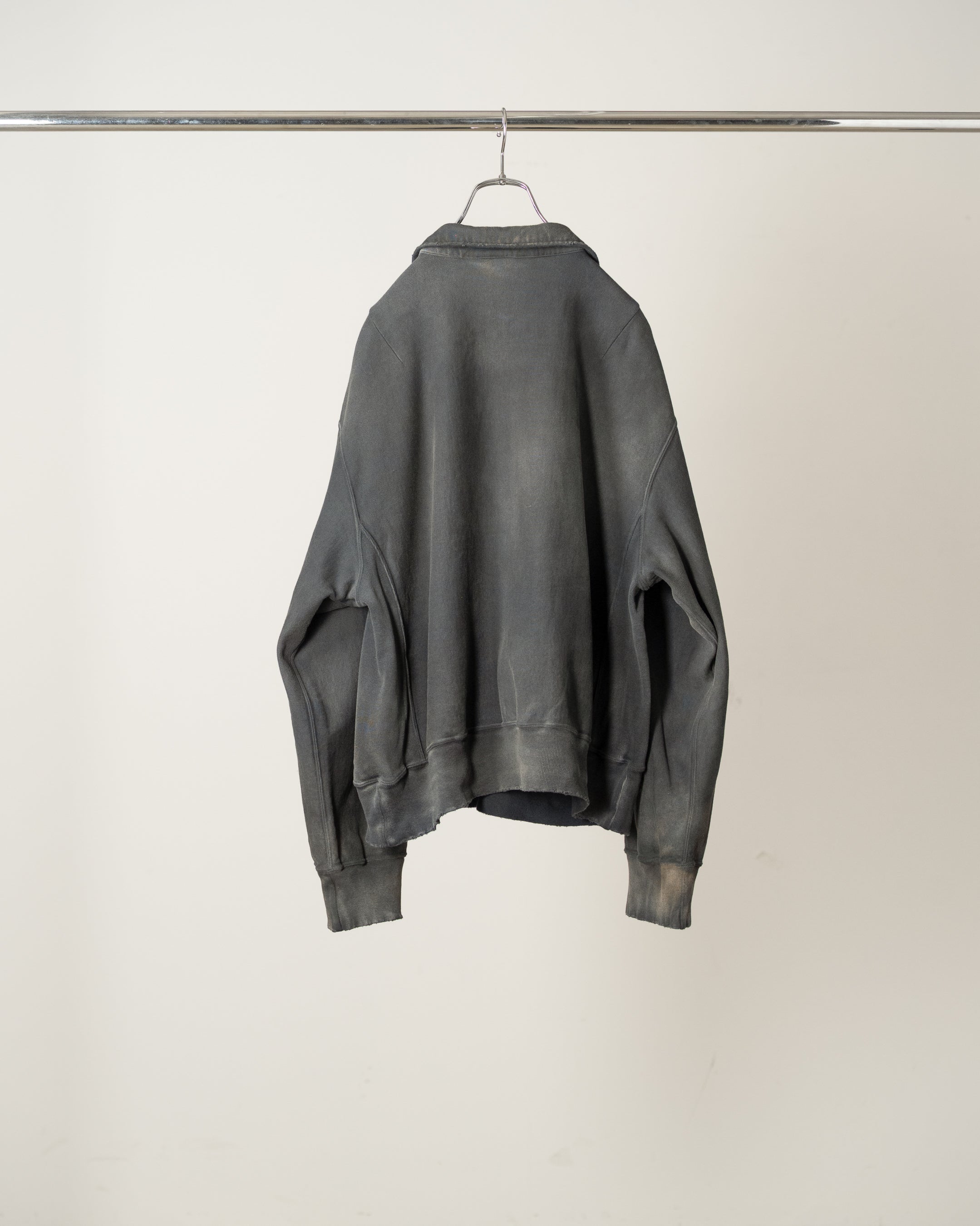FLEECE-LINED SWEAT PULLOVER(BLACK)