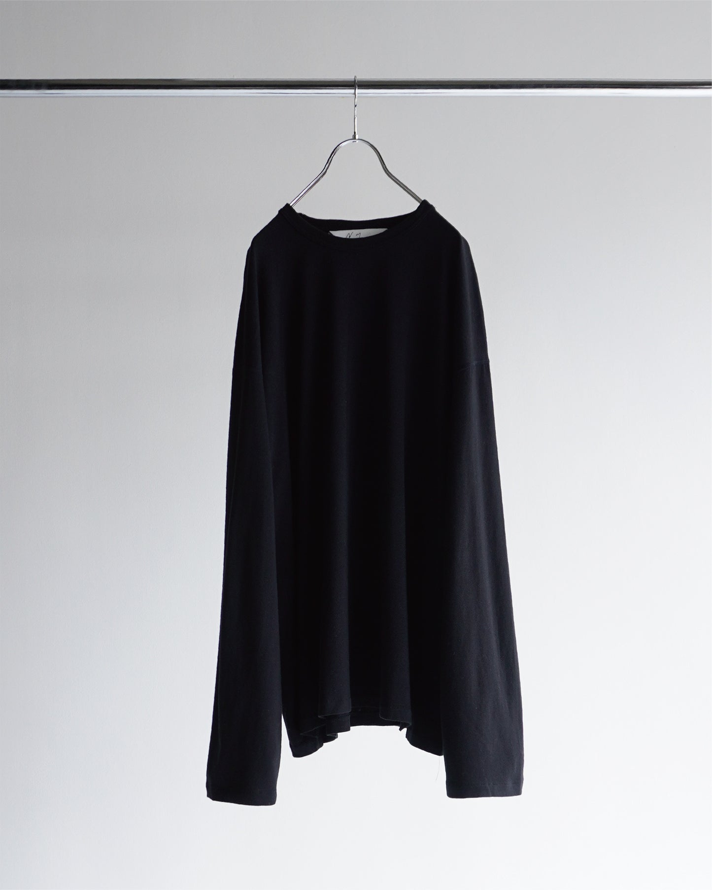 C/R OVER CREWNECK L/S T-SHIRT(BLACK)