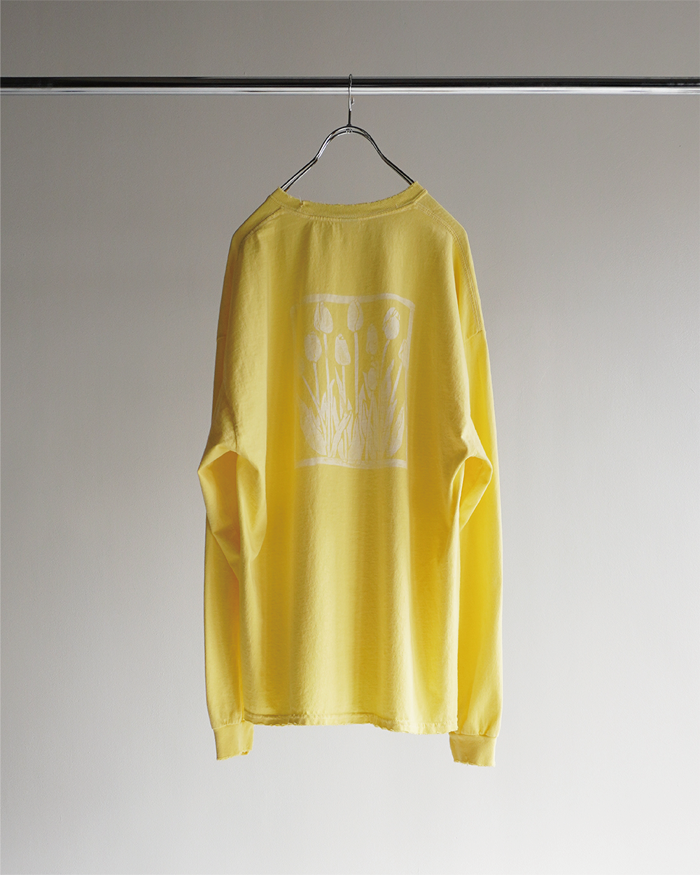 ANCELLM 23AW EMBROIDERY LS T-SHIRT イエロー - Tシャツ/カットソー