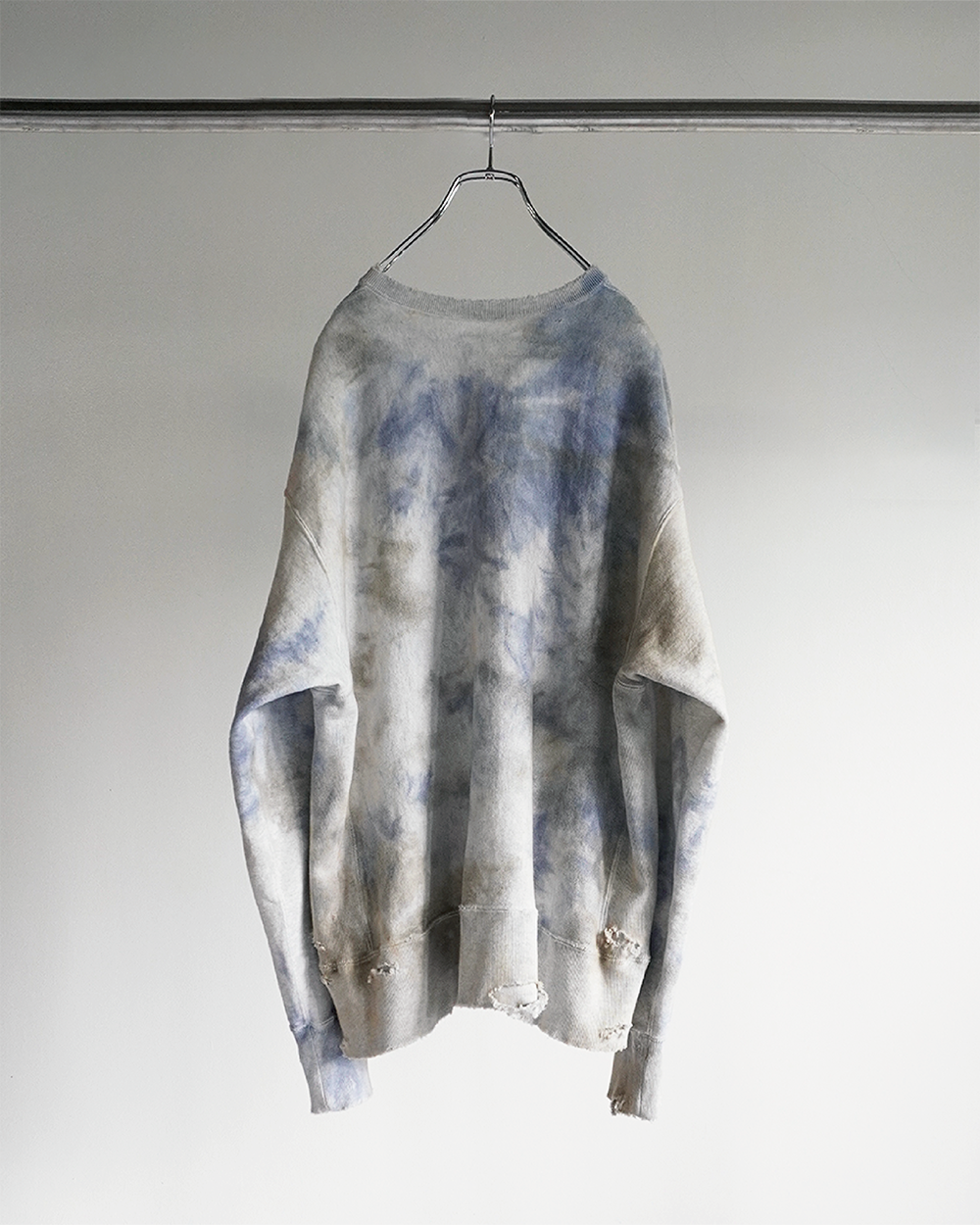 MARBLING SWEAT SHIRT(NAVY/BLACK)