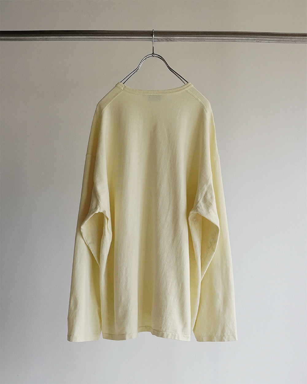 C/R CREW NECK LS T-SHIRT(CREAM)