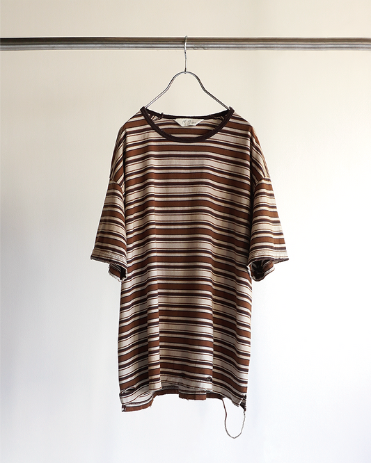 MULTI BORDER T-SHIRT(BROWN)