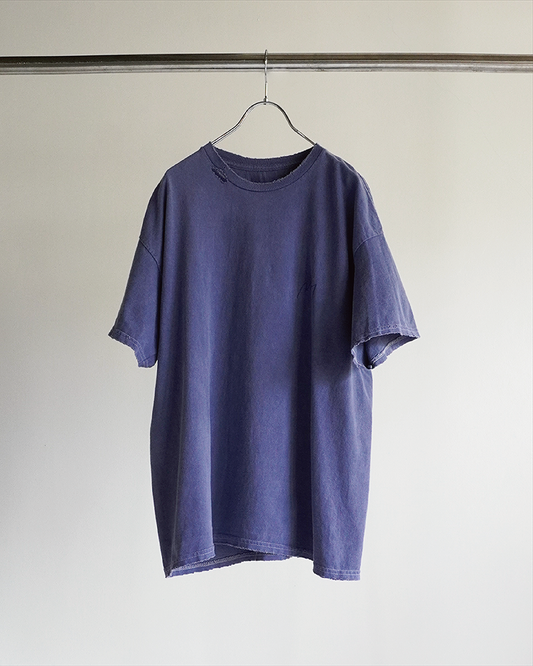 EMBROIDERY DYED T-SHIRT(NAVY)
