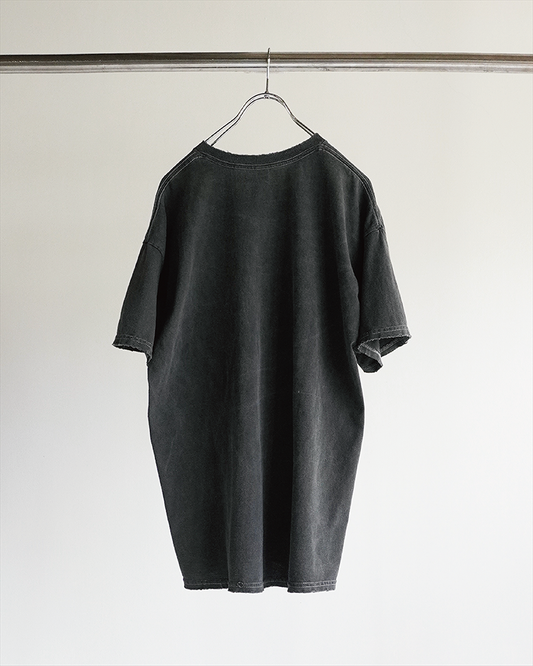 EMBROIDERY DYED T-SHIRT(F.BLACK)