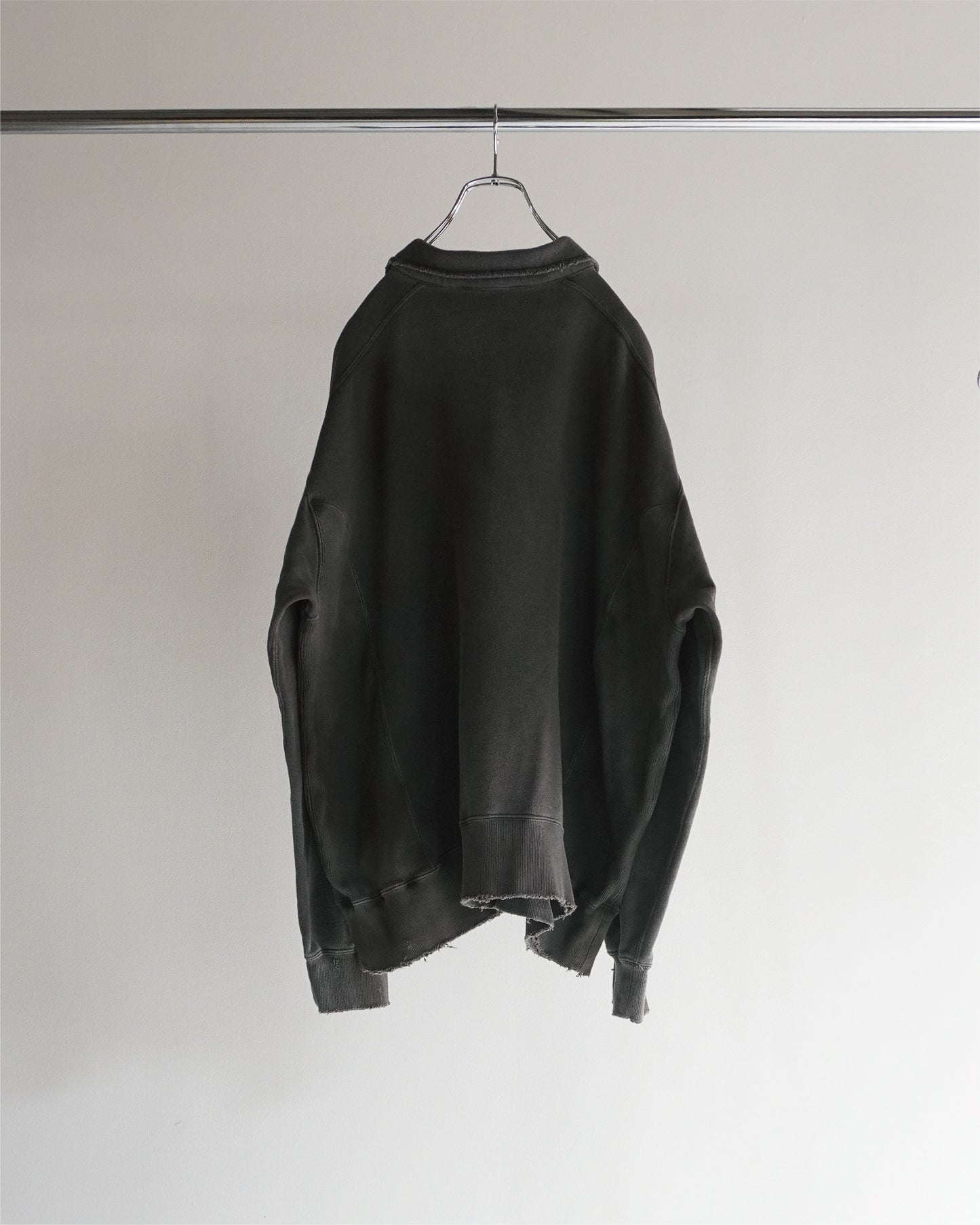 HALF ZIP SWEAT SHIRT(BLACK)