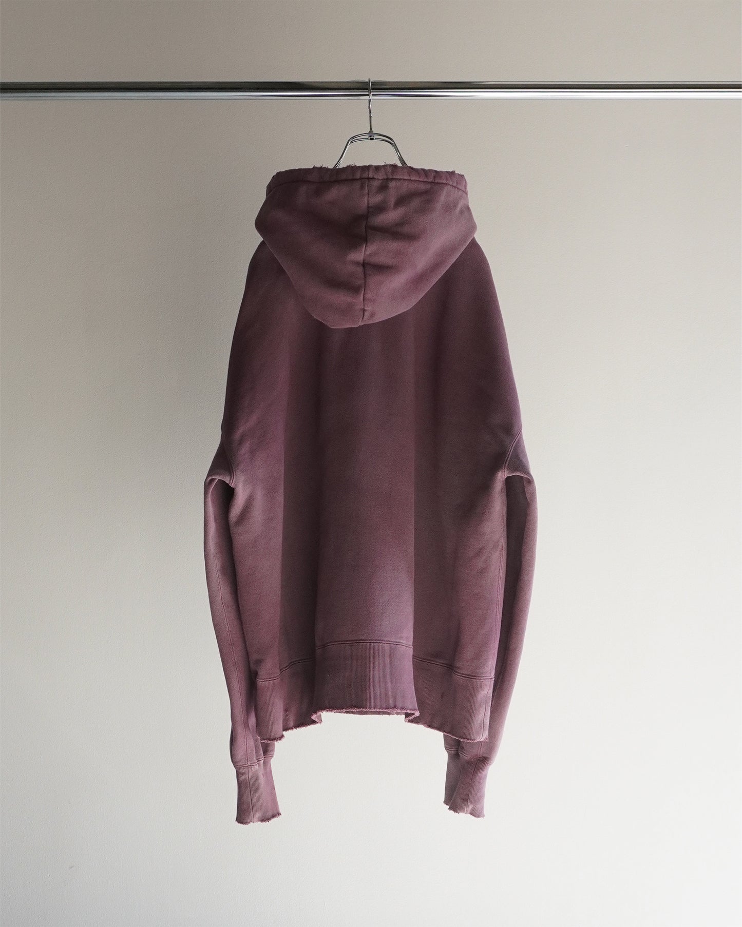 DYED DAMAGE HOODIE(CHERRY)