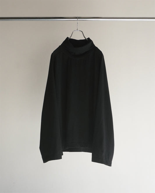 C/R OVER TURTLE NECK LS T-SHIRT(BLACK)