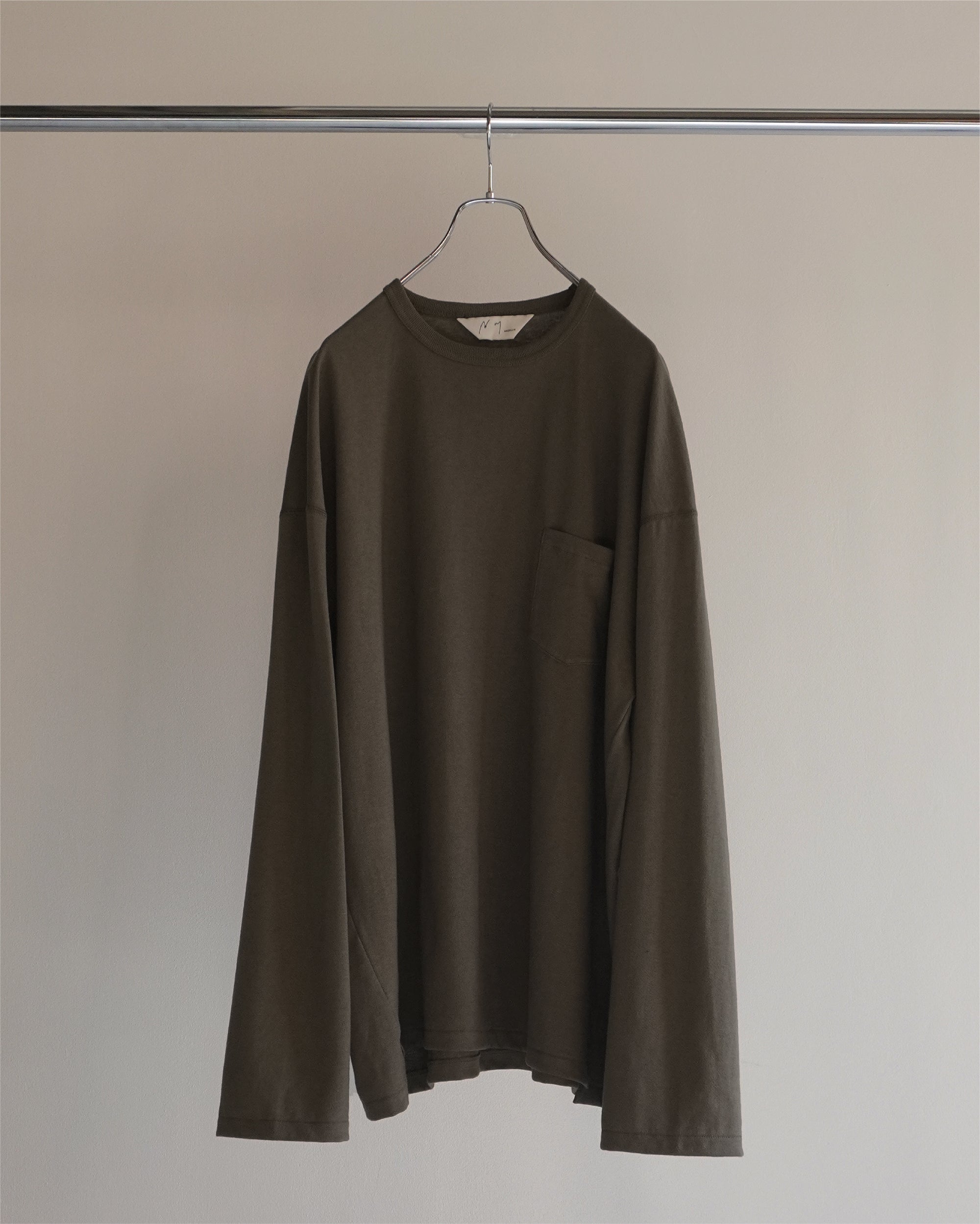 C/R OVER CREWNECK LS T-SHIRT(OLIVE)