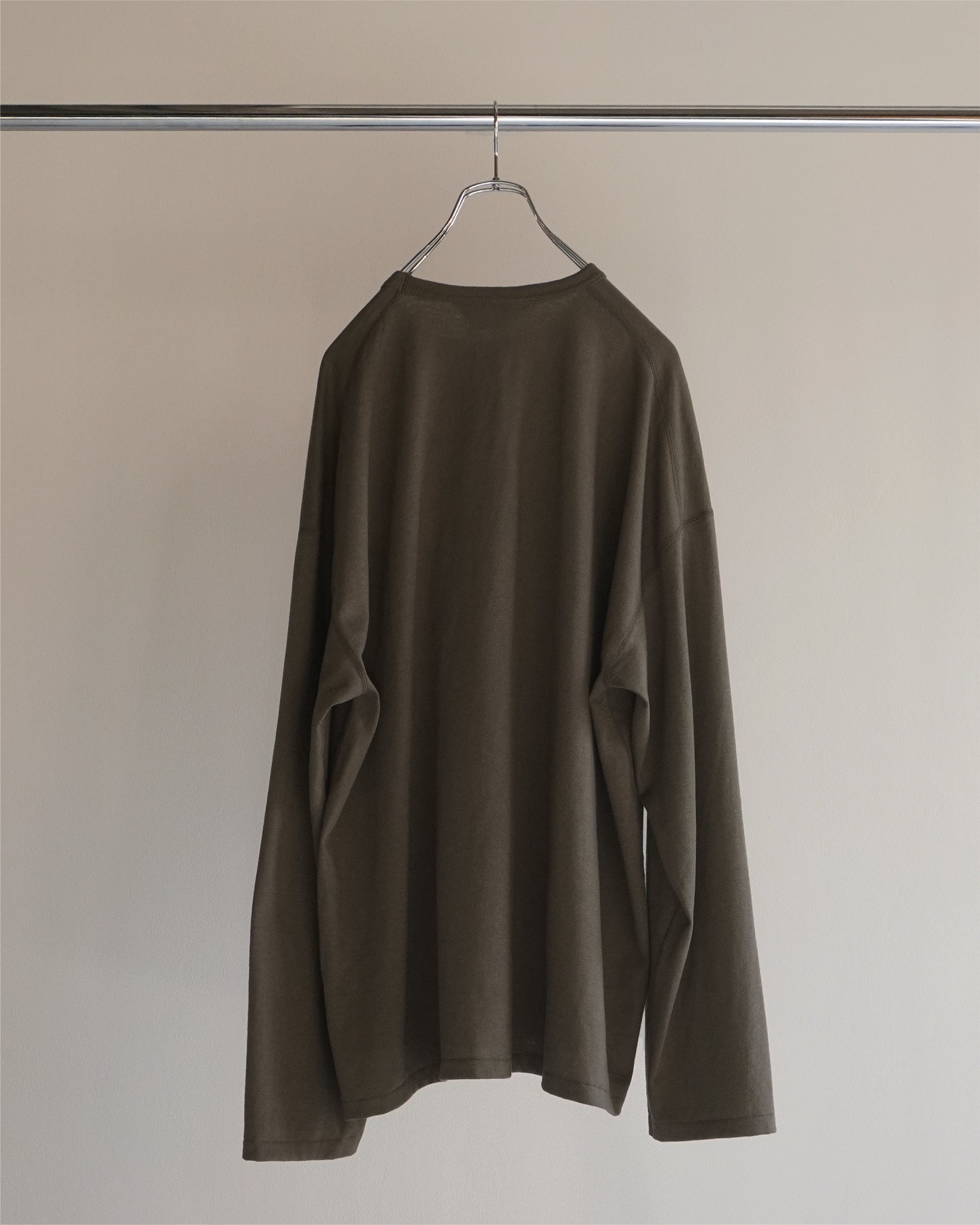 C/R OVER CREWNECK LS T-SHIRT(OLIVE)