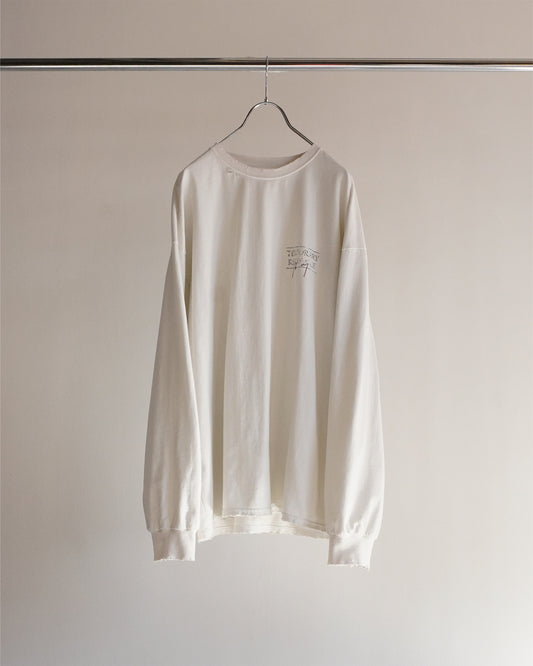 T/RESIDENCE DYED LS T-SHIRT(WHITE)