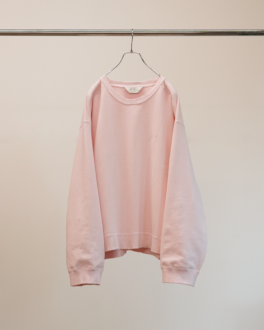 EMBROIDERY SWEAT SHIRT(PINK)