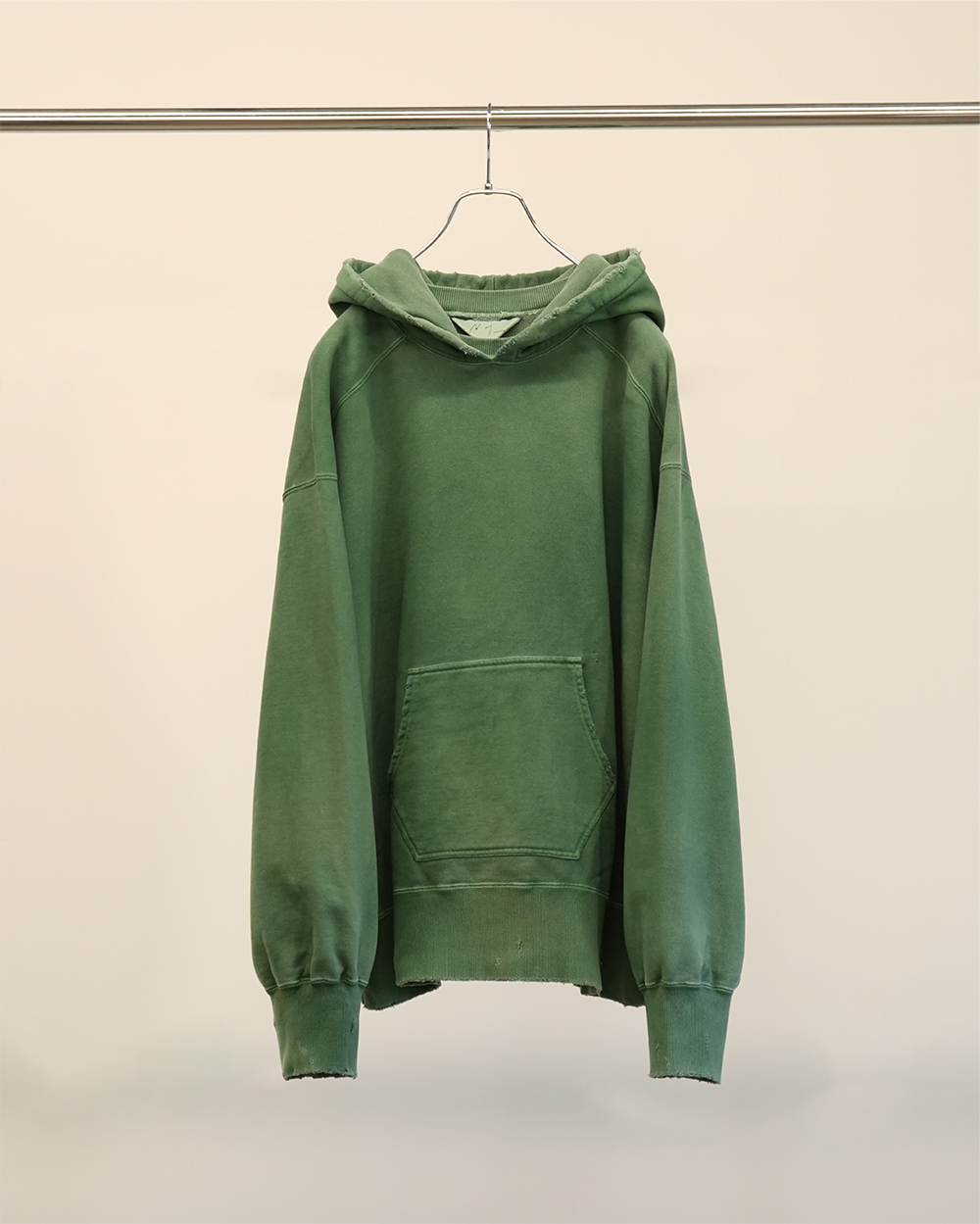 DYED DAMAGE HOODIE(GREEN)