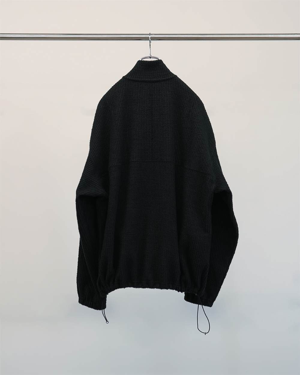 CUT STRIPE HALF ZIP PULL OVER SHIRT(BLACK) CUT STRIPE HALF ZIP PULL OVER SHIRT(BLACK)