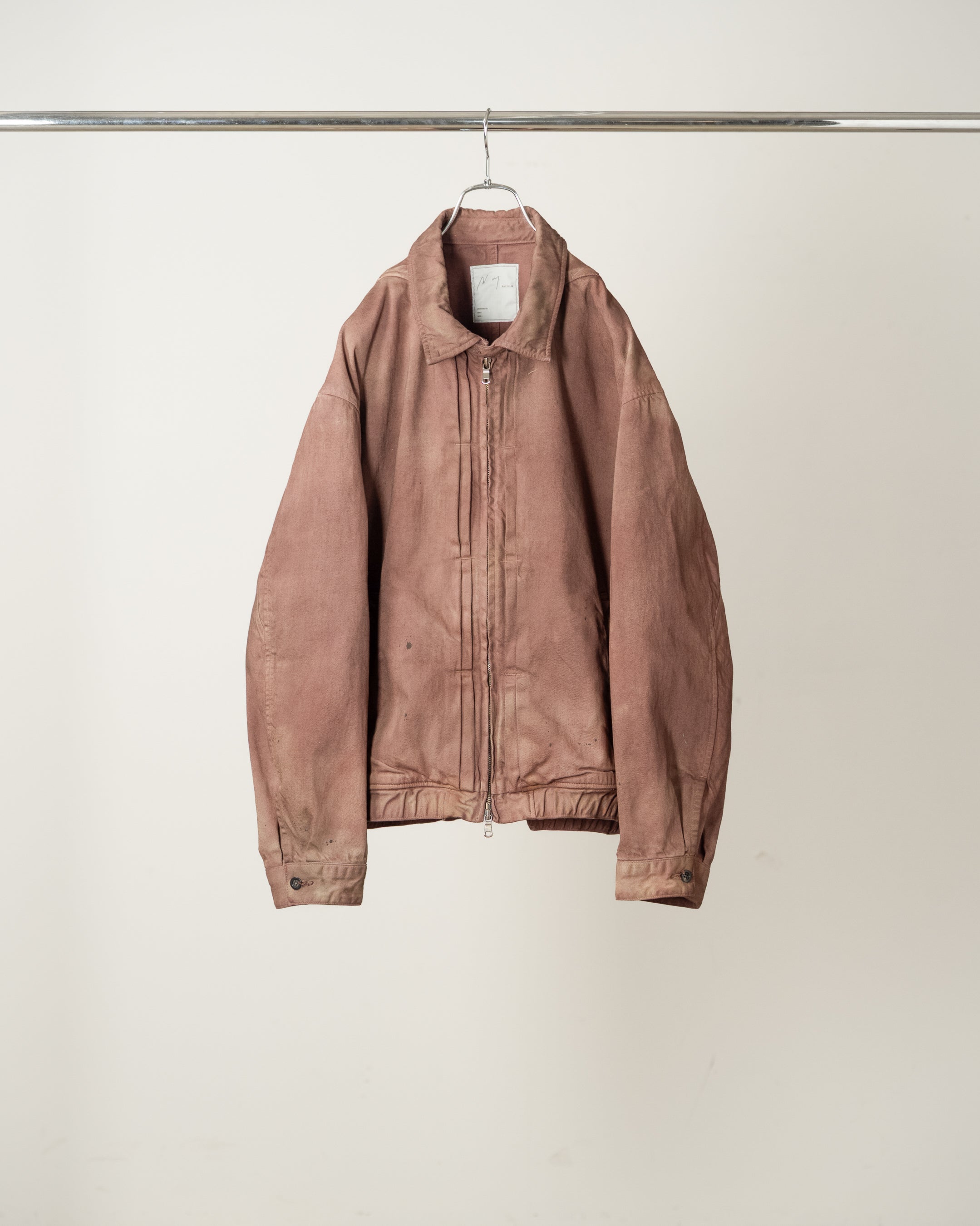 AGING DENIM TUCK JACKET(MARRON)
