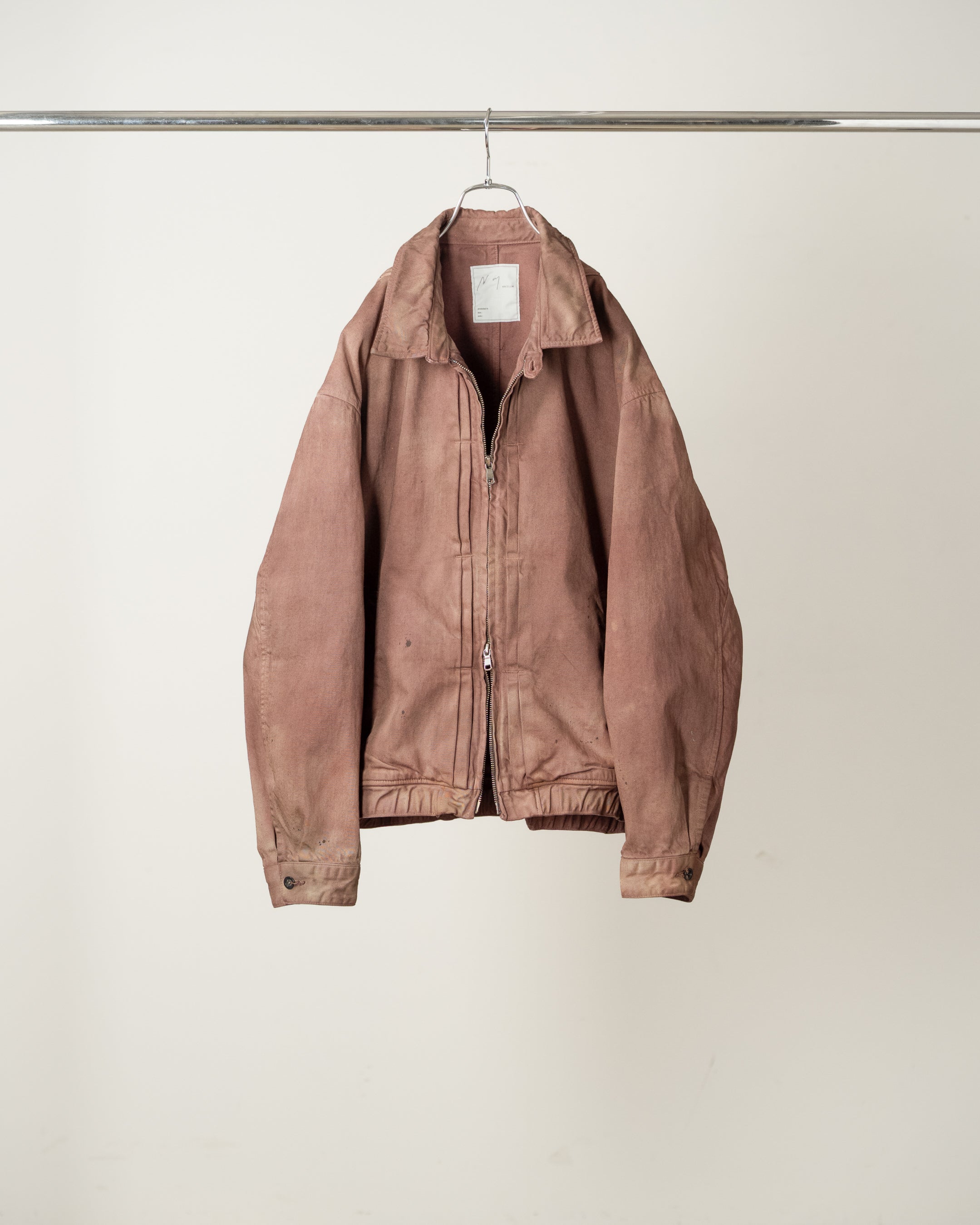 AGING DENIM TUCK JACKET(MARRON)