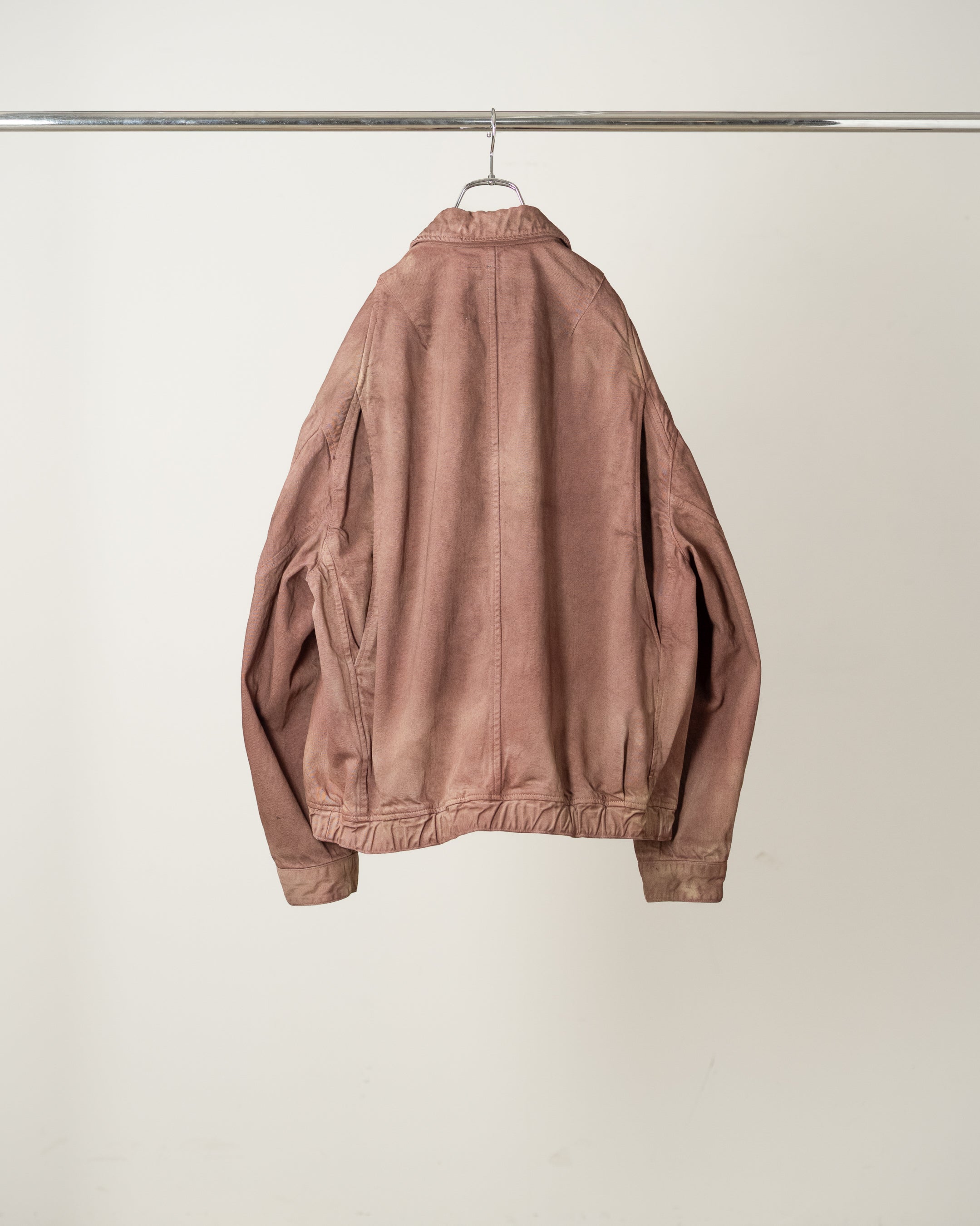AGING DENIM TUCK JACKET(MARRON)