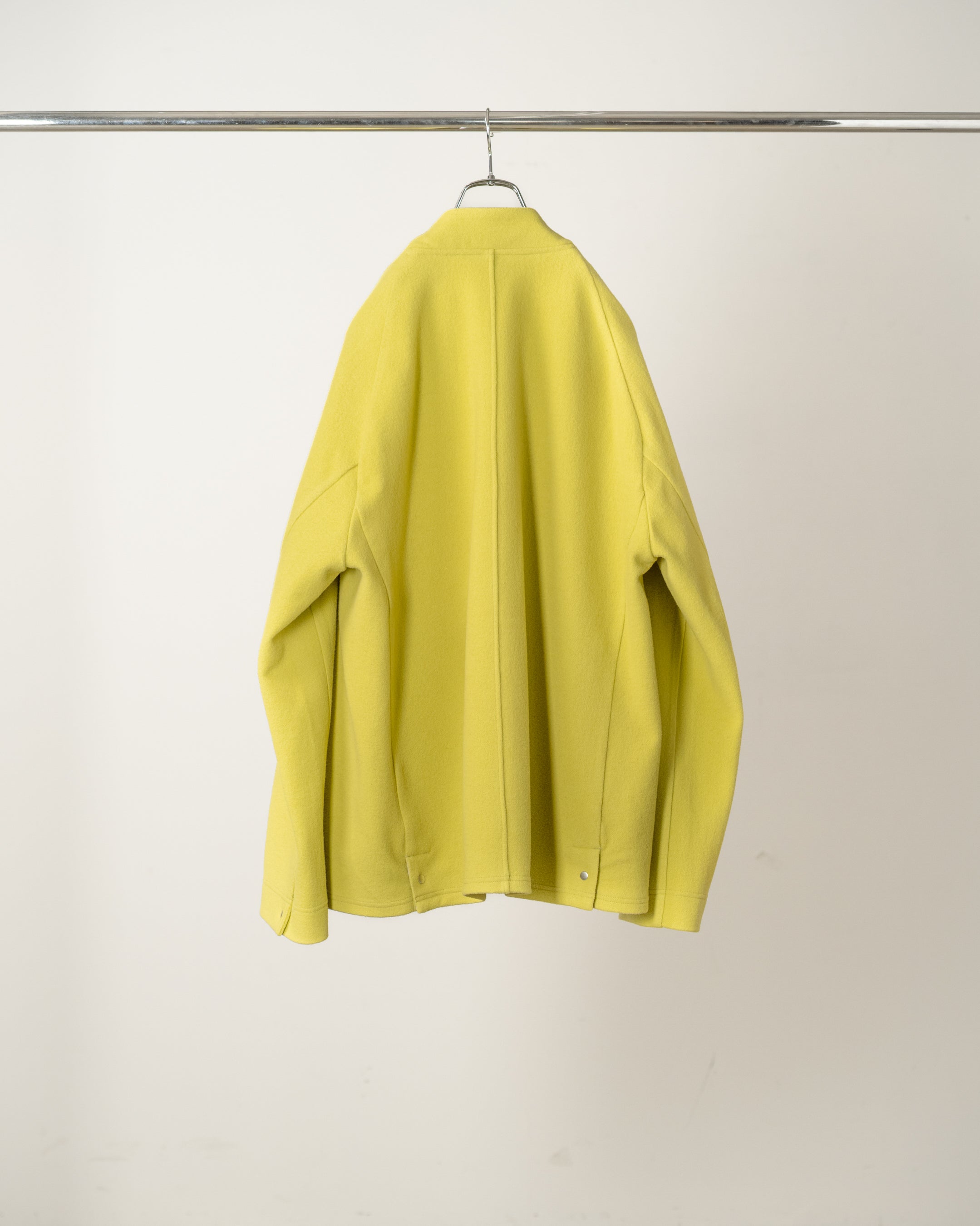 W/CA NO COLLAR DOUBLE JACKET(LIME YELLOW)