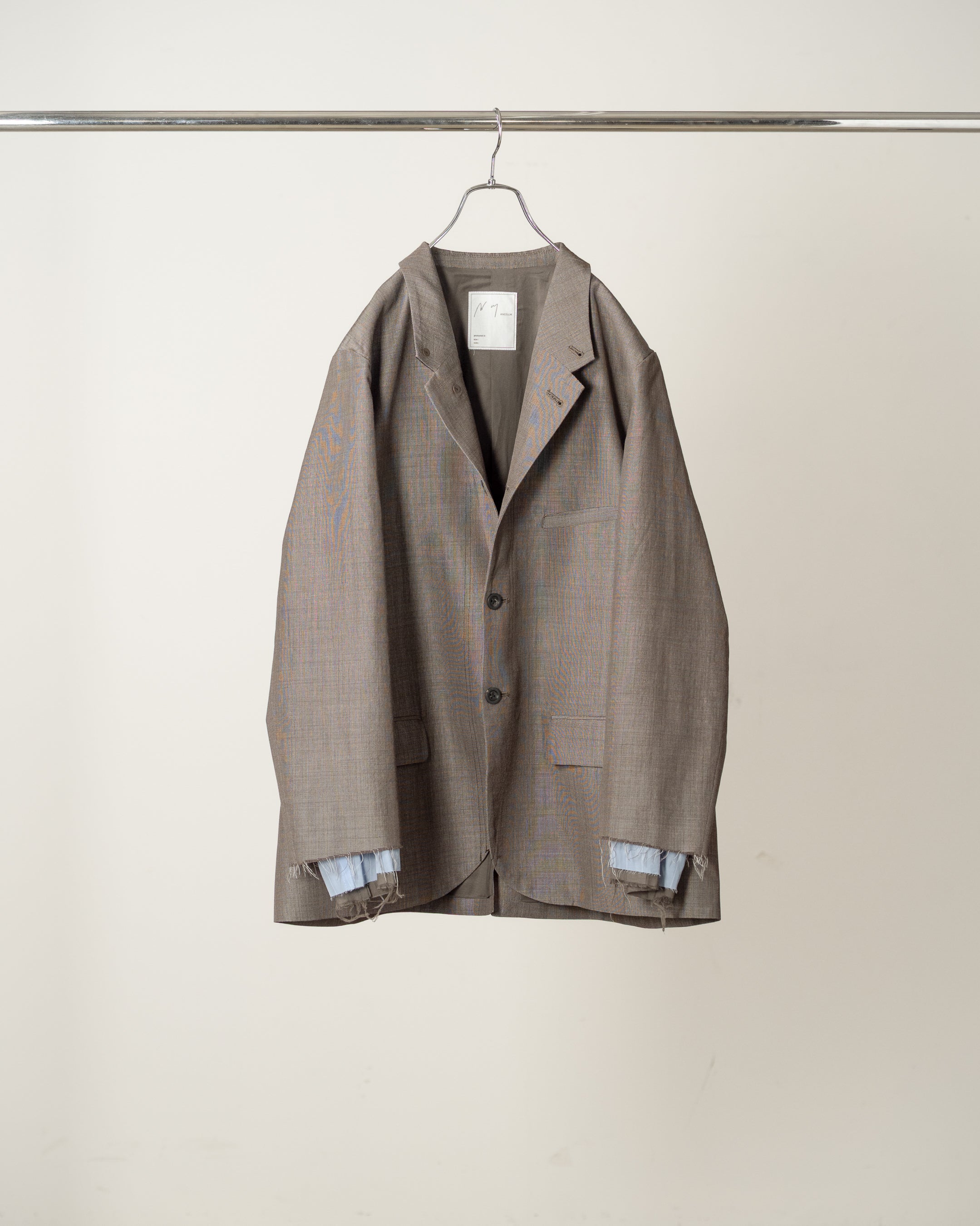 LAYERED TAILORED JACKET(BROWN)