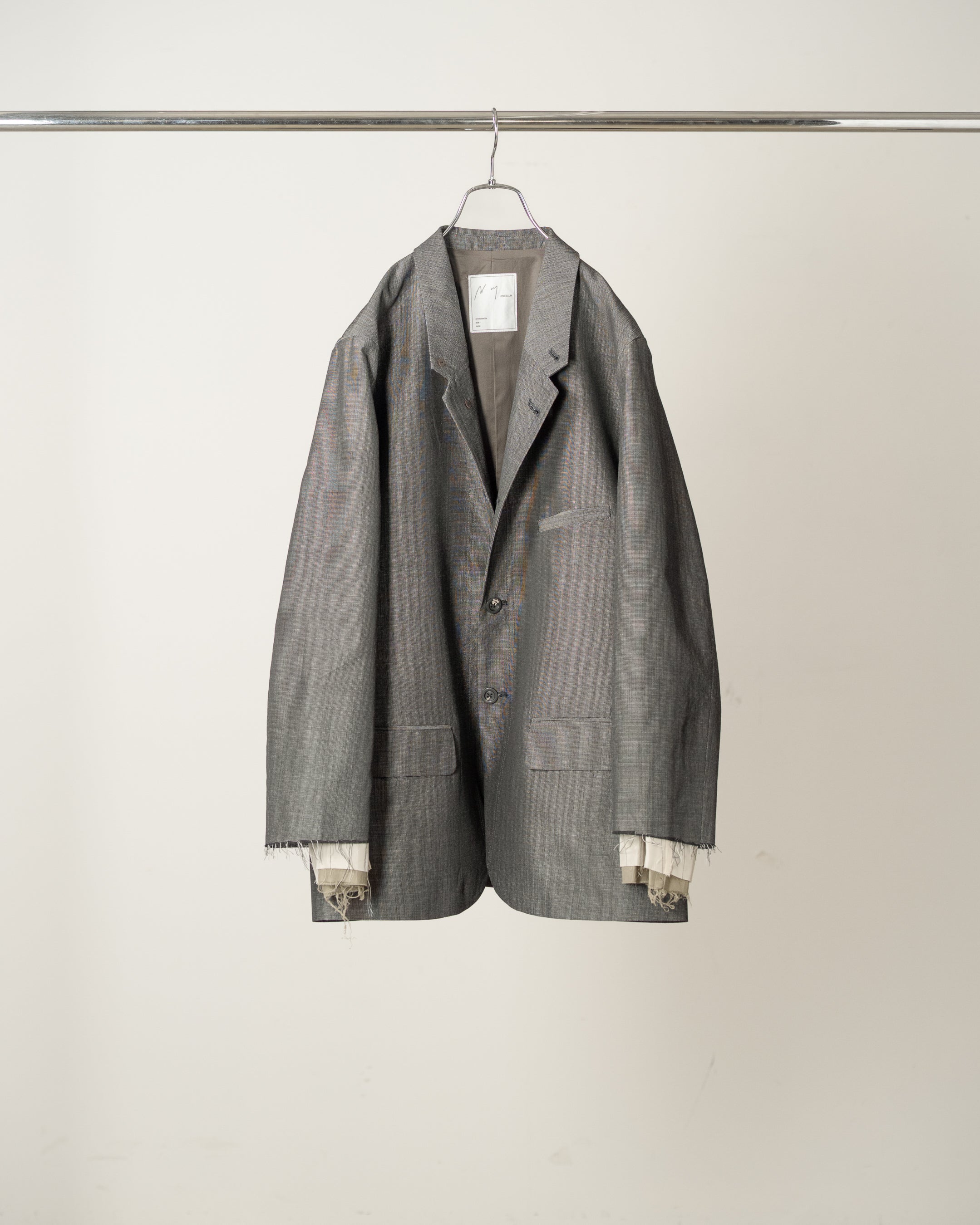 LAYERED TAILORED JACKET(BLACK)