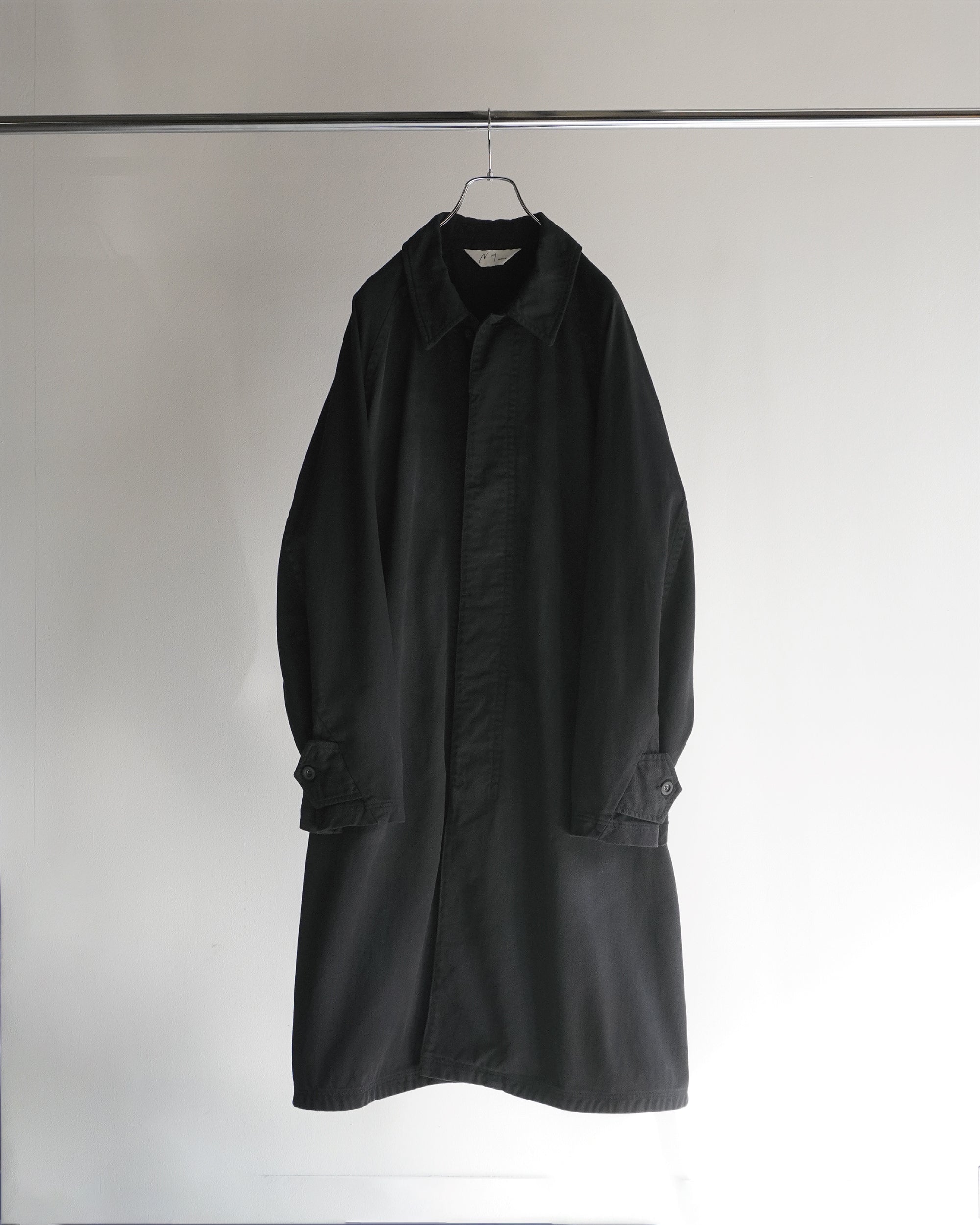 DRILL BALMACAAN COAT(BLACK)