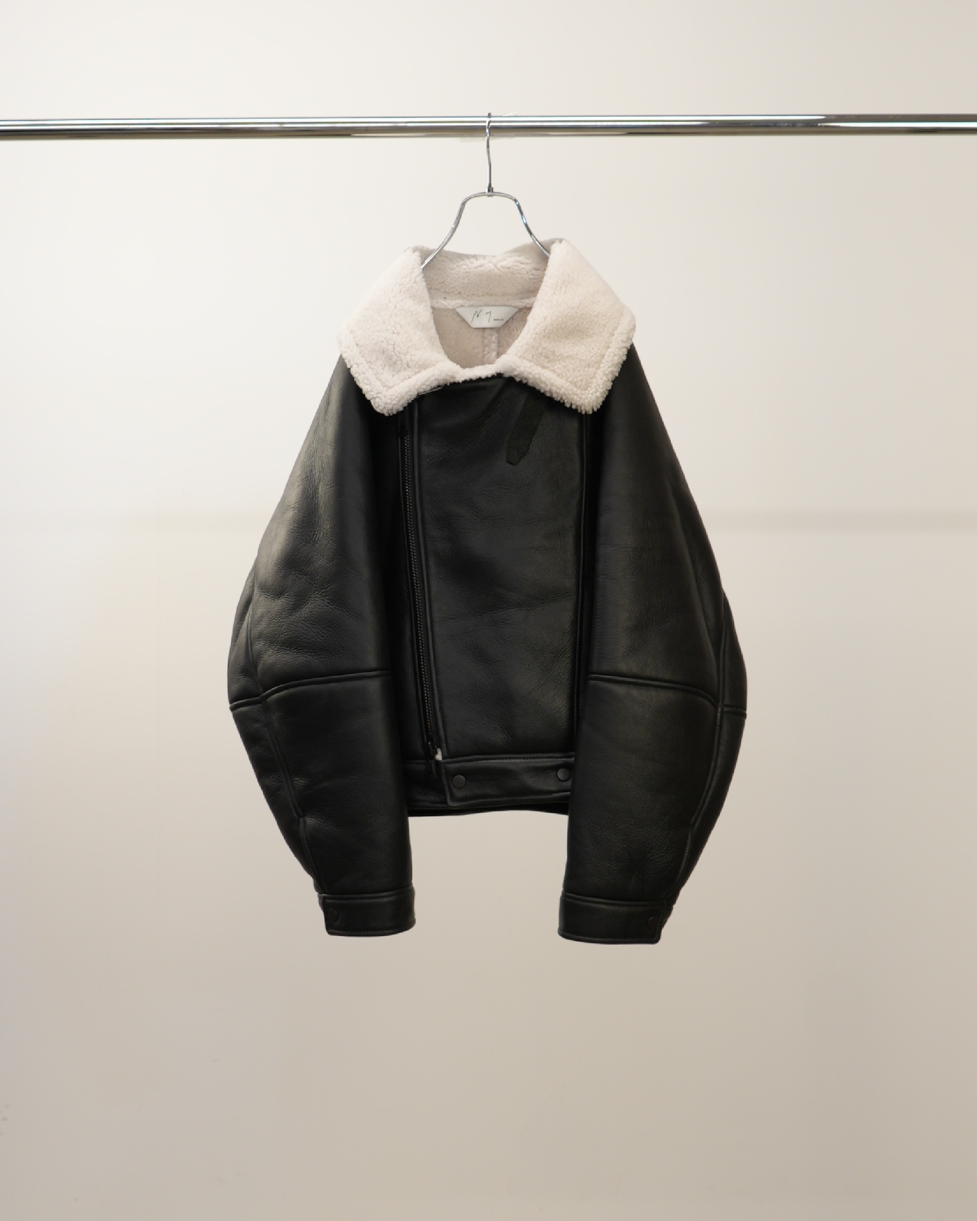 MOUTON DOUBLE JACKET(WHITE × BLACK)