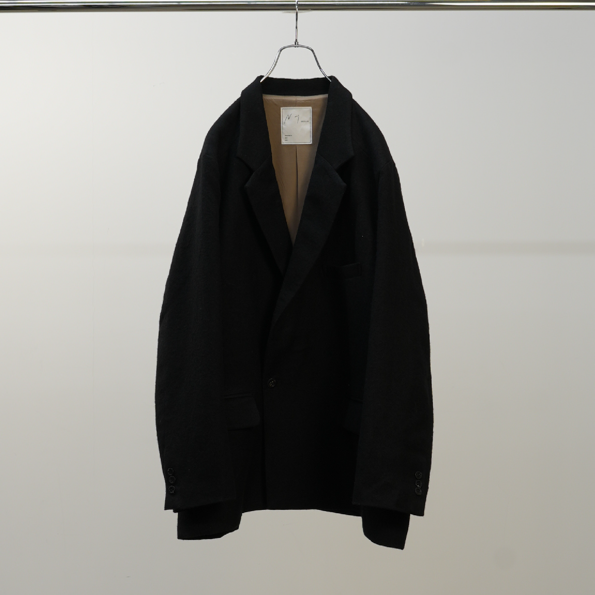 SEMI-DOUBLE TAILORED JACKET(BLACK)