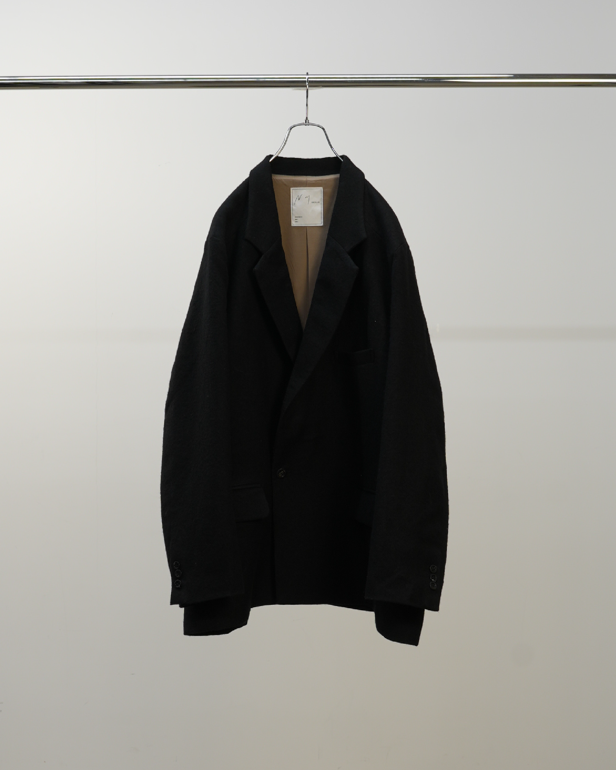 SEMI-DOUBLE TAILORED JACKET(BLACK)