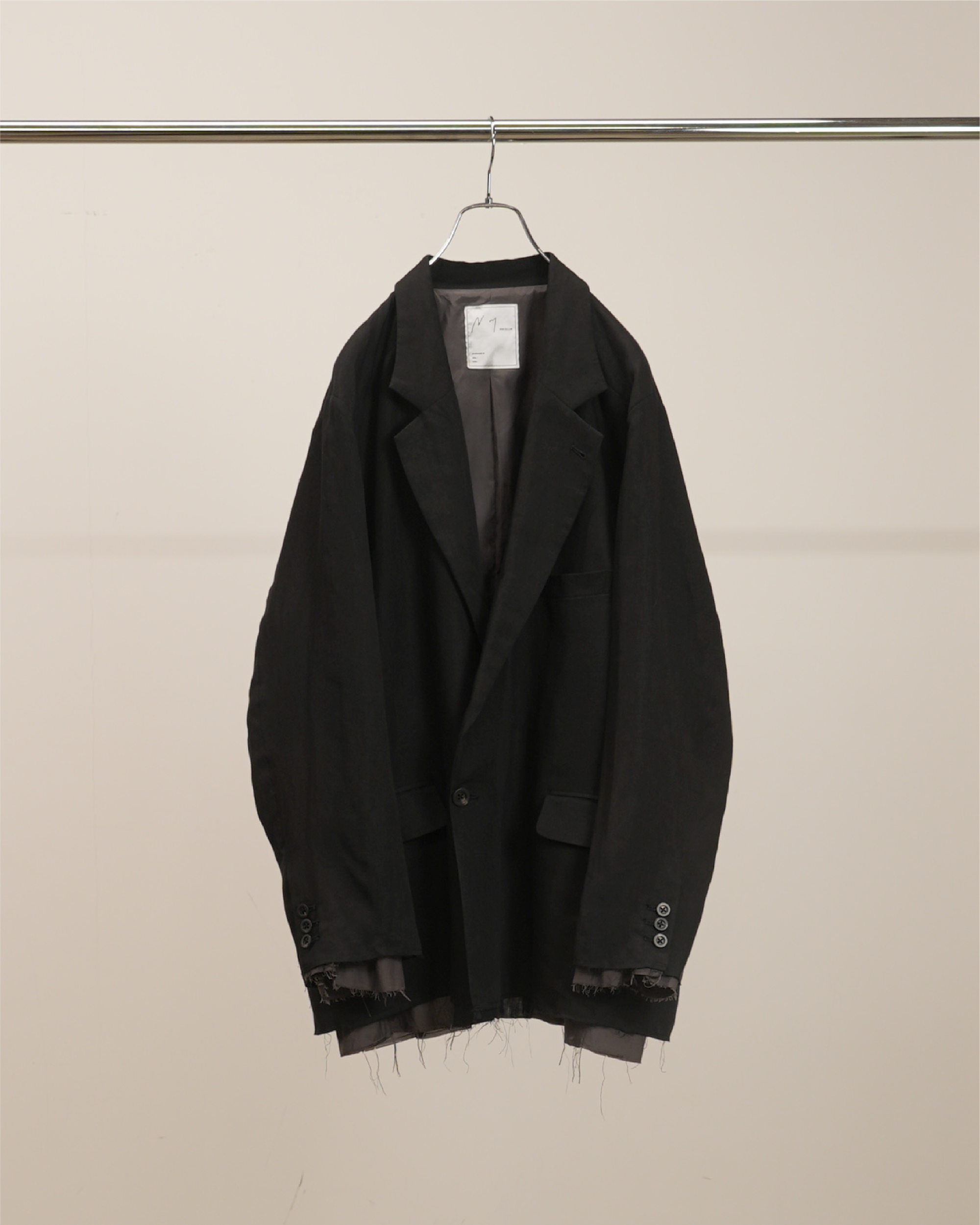 100/S LINEN TAILORED JACKET(BLACK)