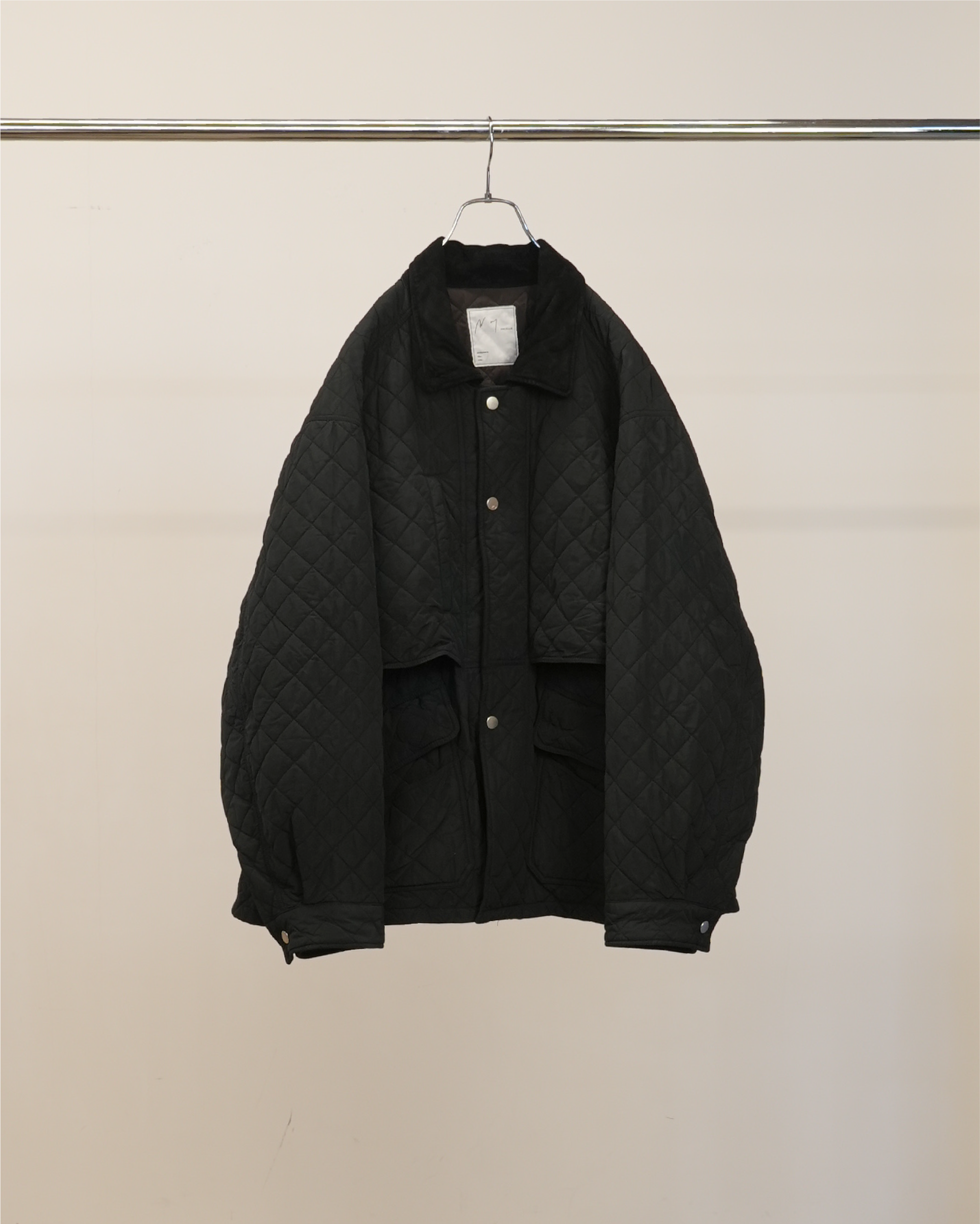 NYLON QUILTING JACKET(BLACK)