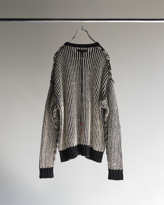 [30%OFF]OVER CORD KNIT(BLACK)