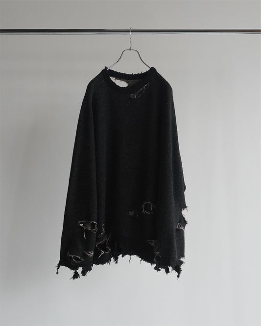 DAMAGE KNIT(BLACK)