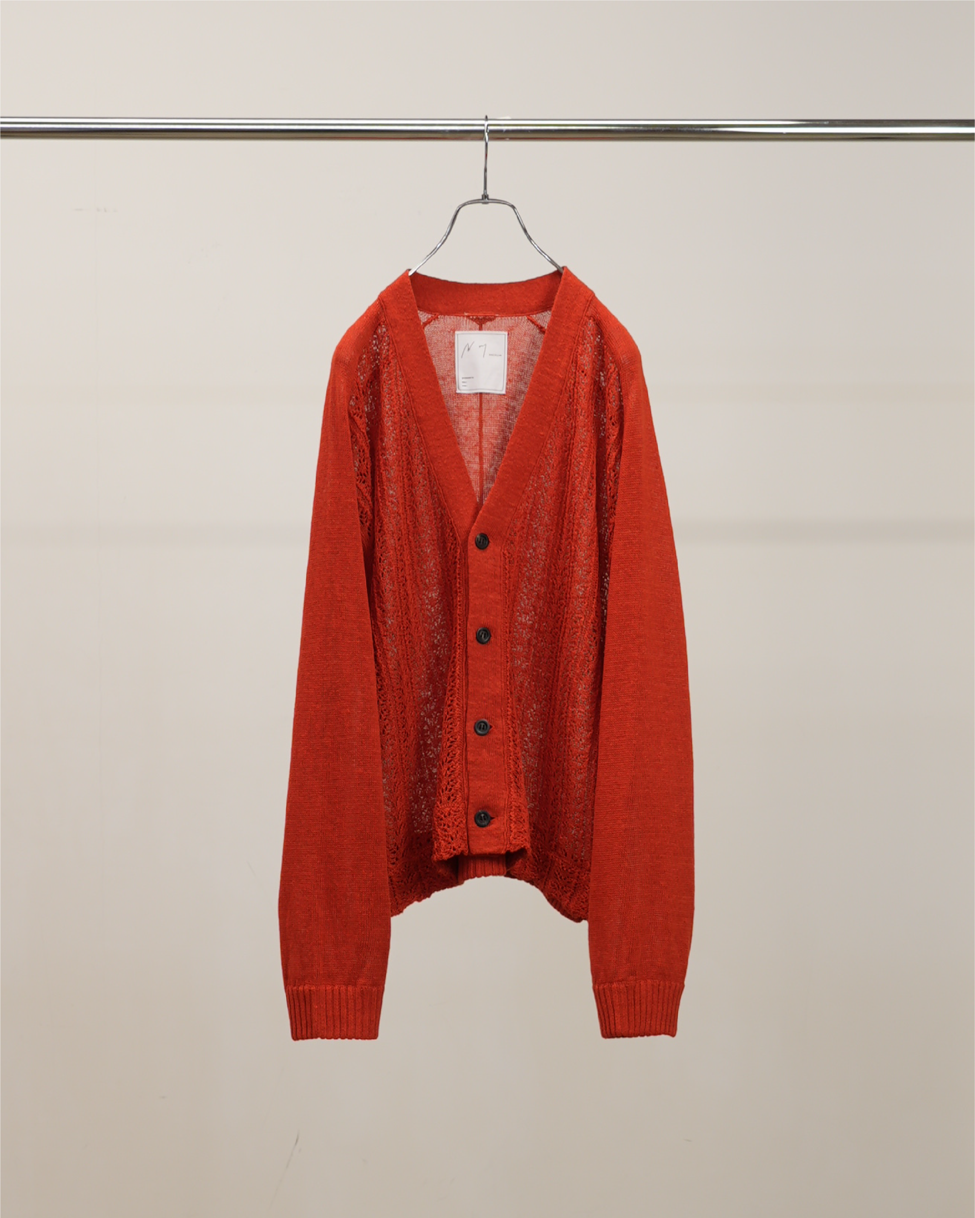 LACED KNIT CARDIGAN(RED)