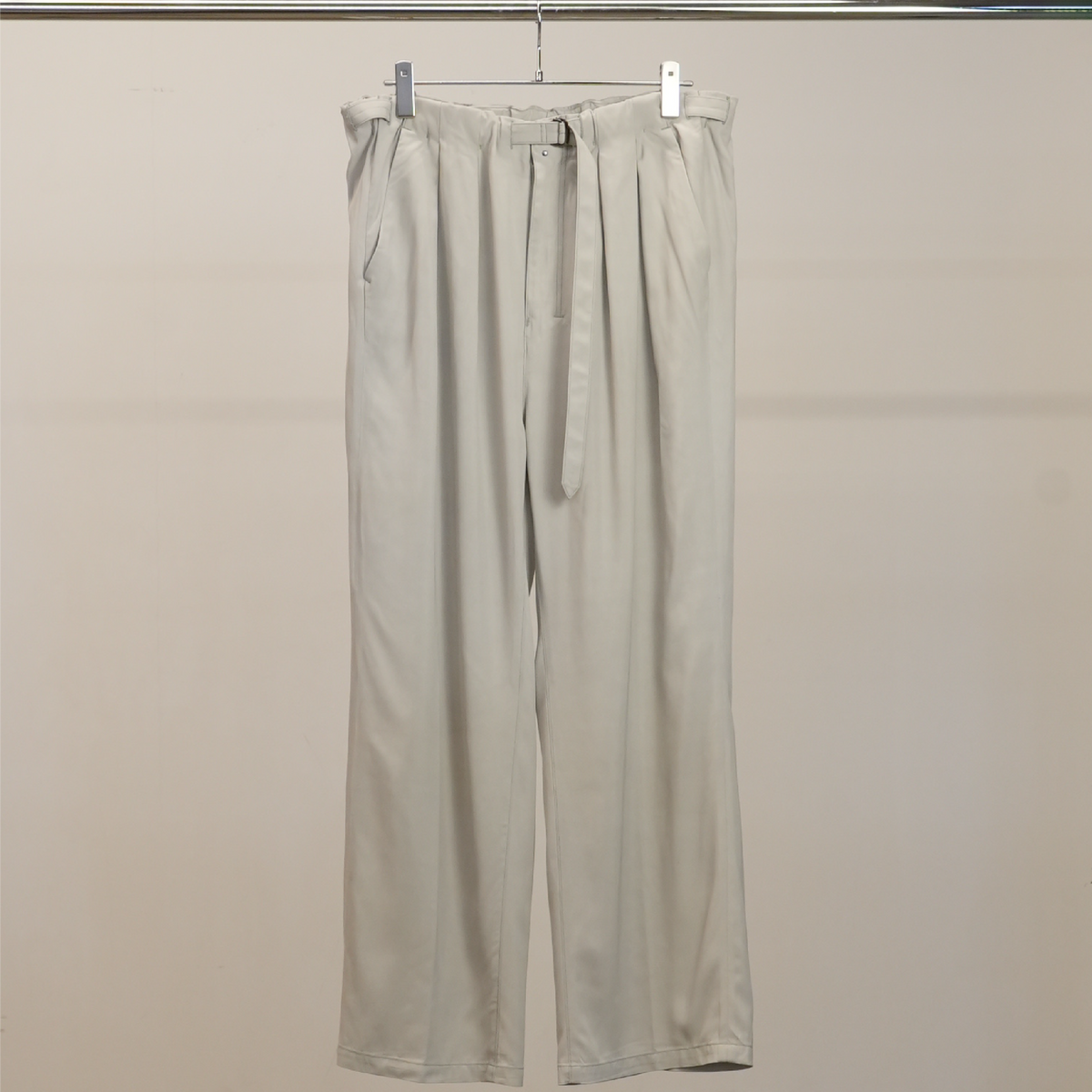 VISCOSE BELT-LESS TROUSERS(MINT)