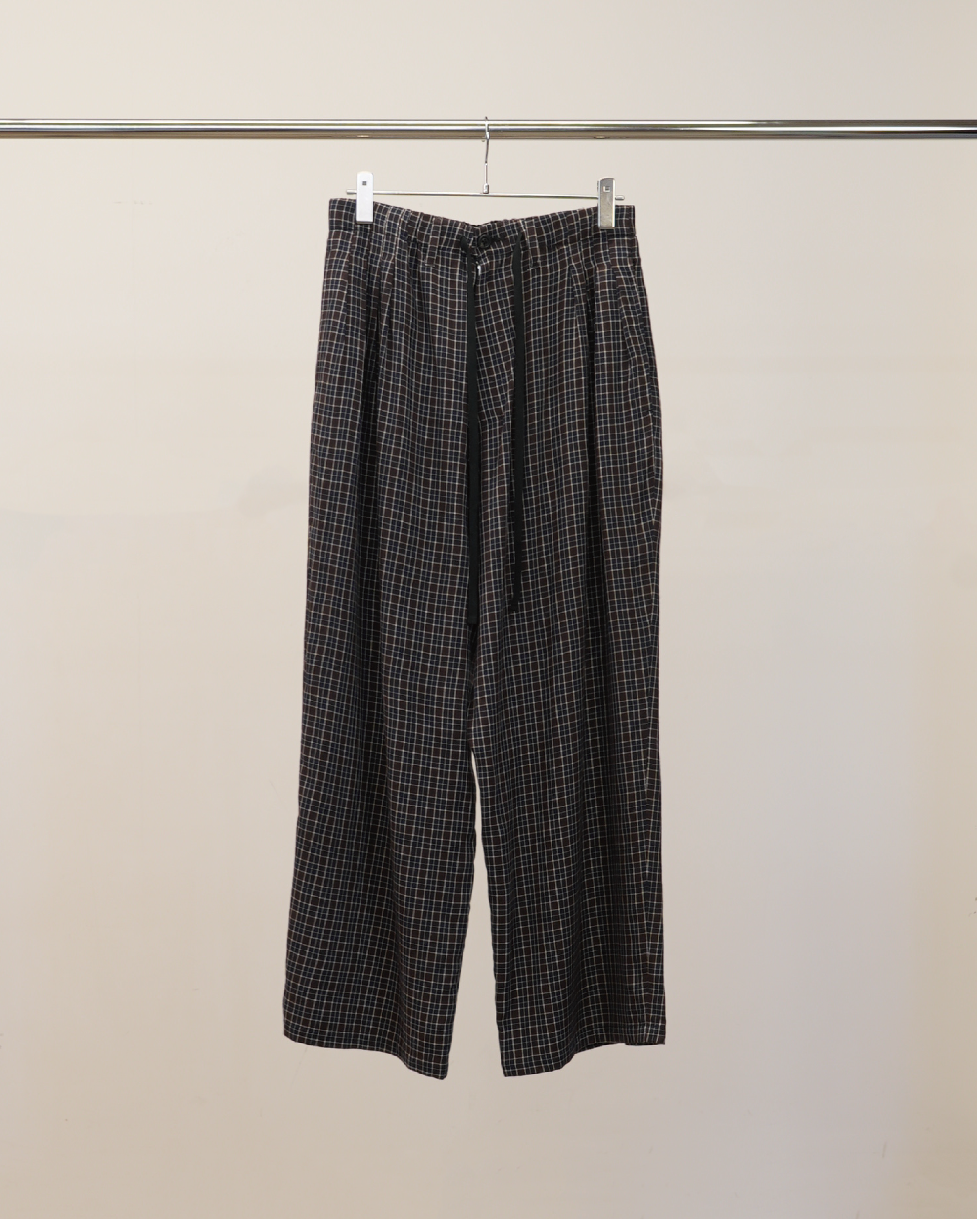NEL CHECK EASY PANTS(NAVY)