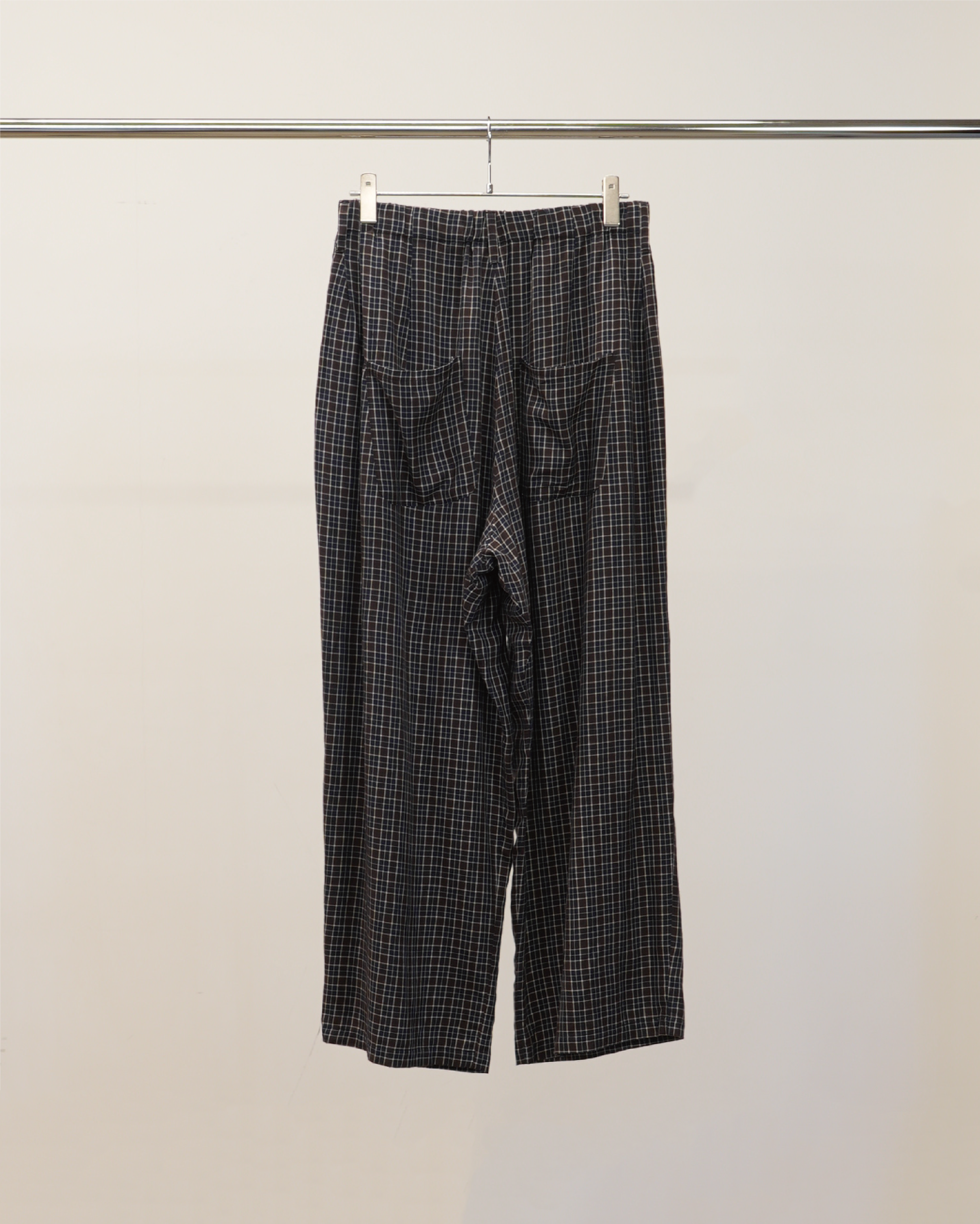 NEL CHECK EASY PANTS(NAVY)