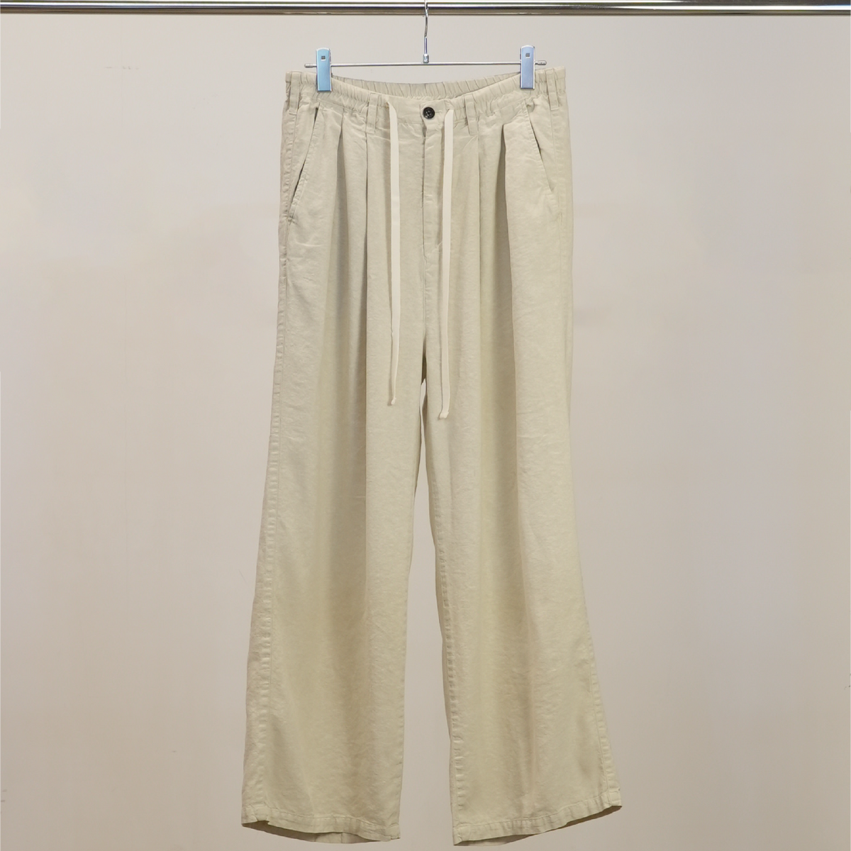S/L TUCK EASY SLACKS(D.WHITE)