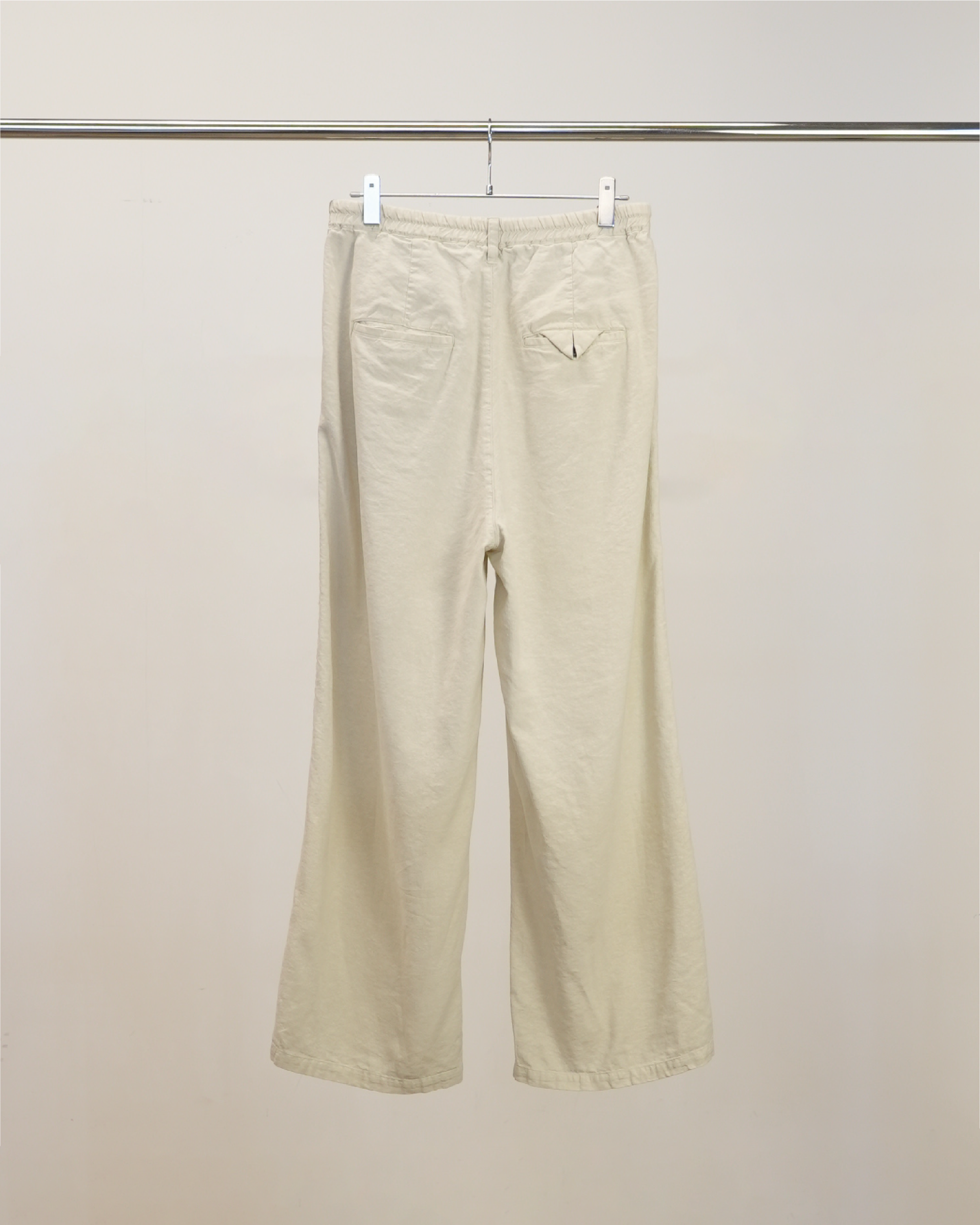 S/L TUCK EASY SLACKS(D.WHITE)