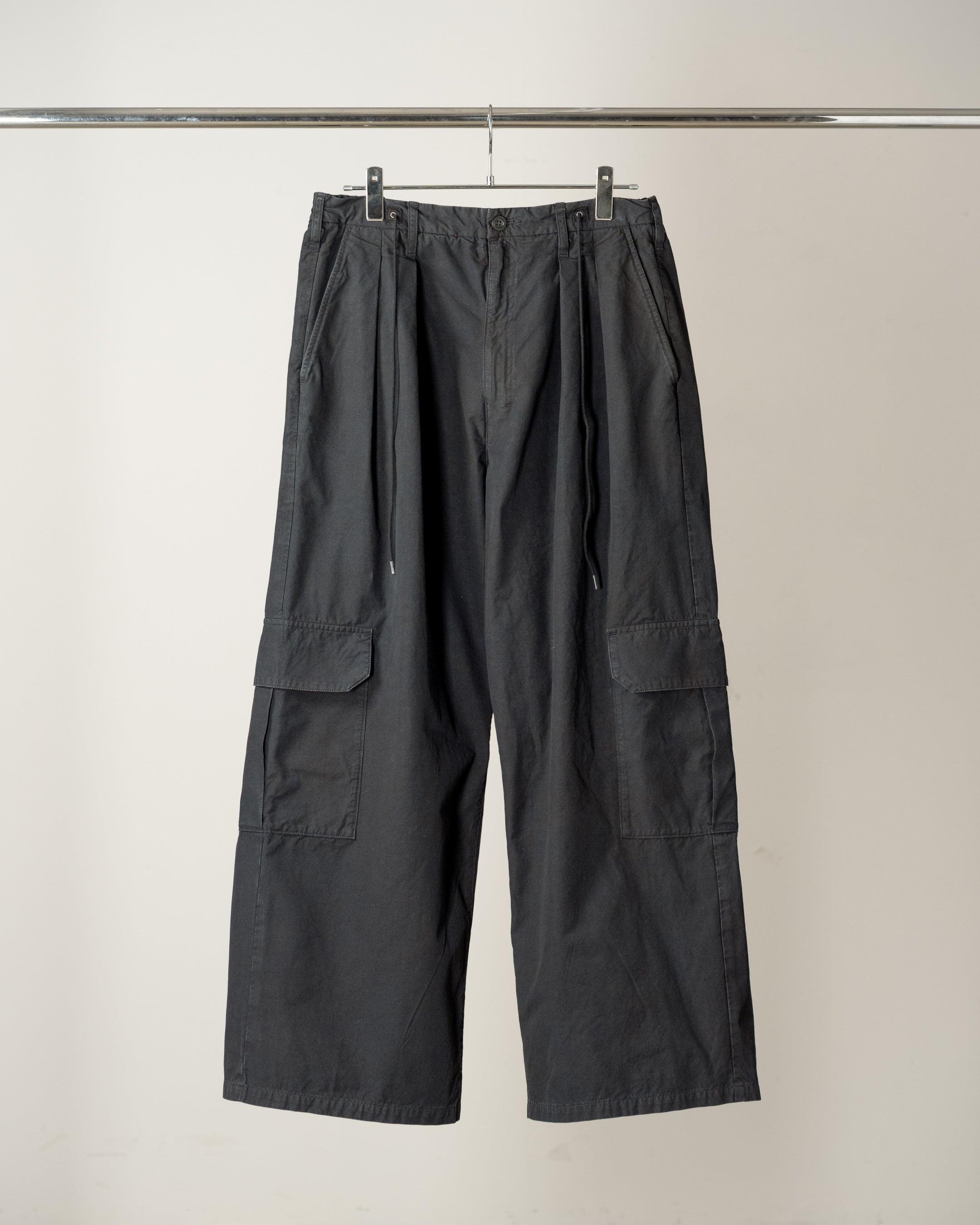 POPLIN CARGO PANTS(BLACK)