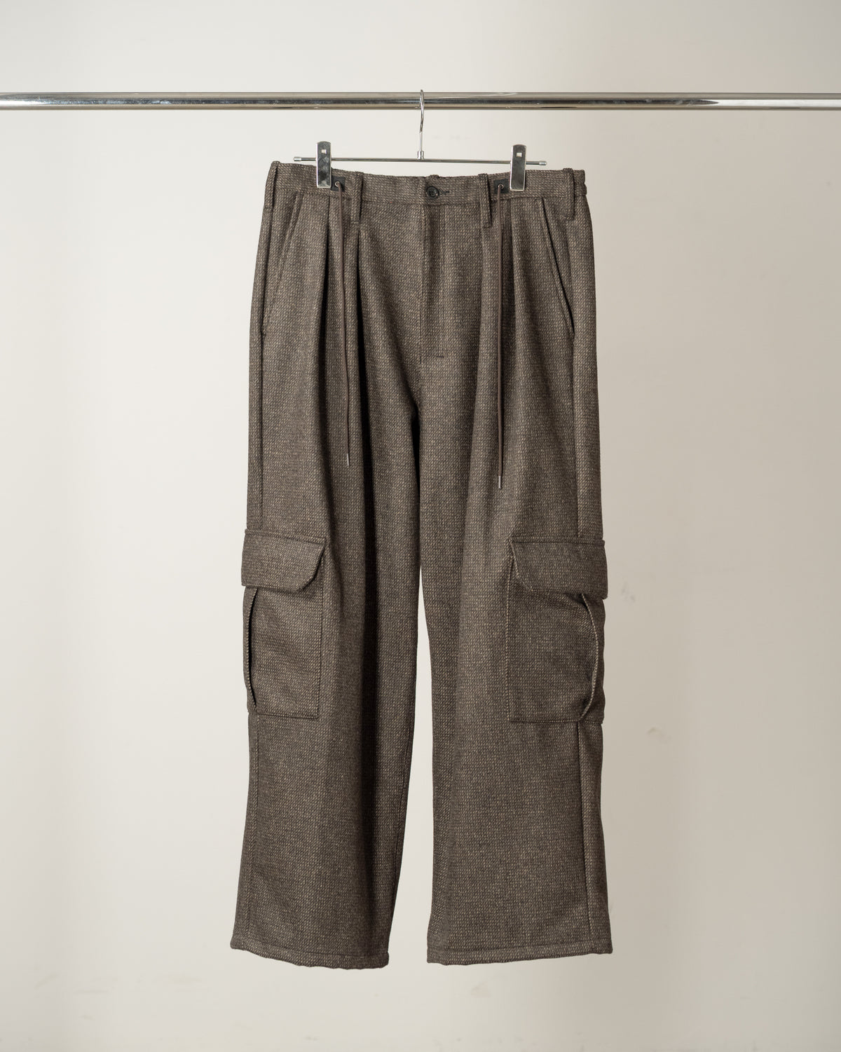 WOOL BLANCKET CARGO PANTS(D.BROWN)