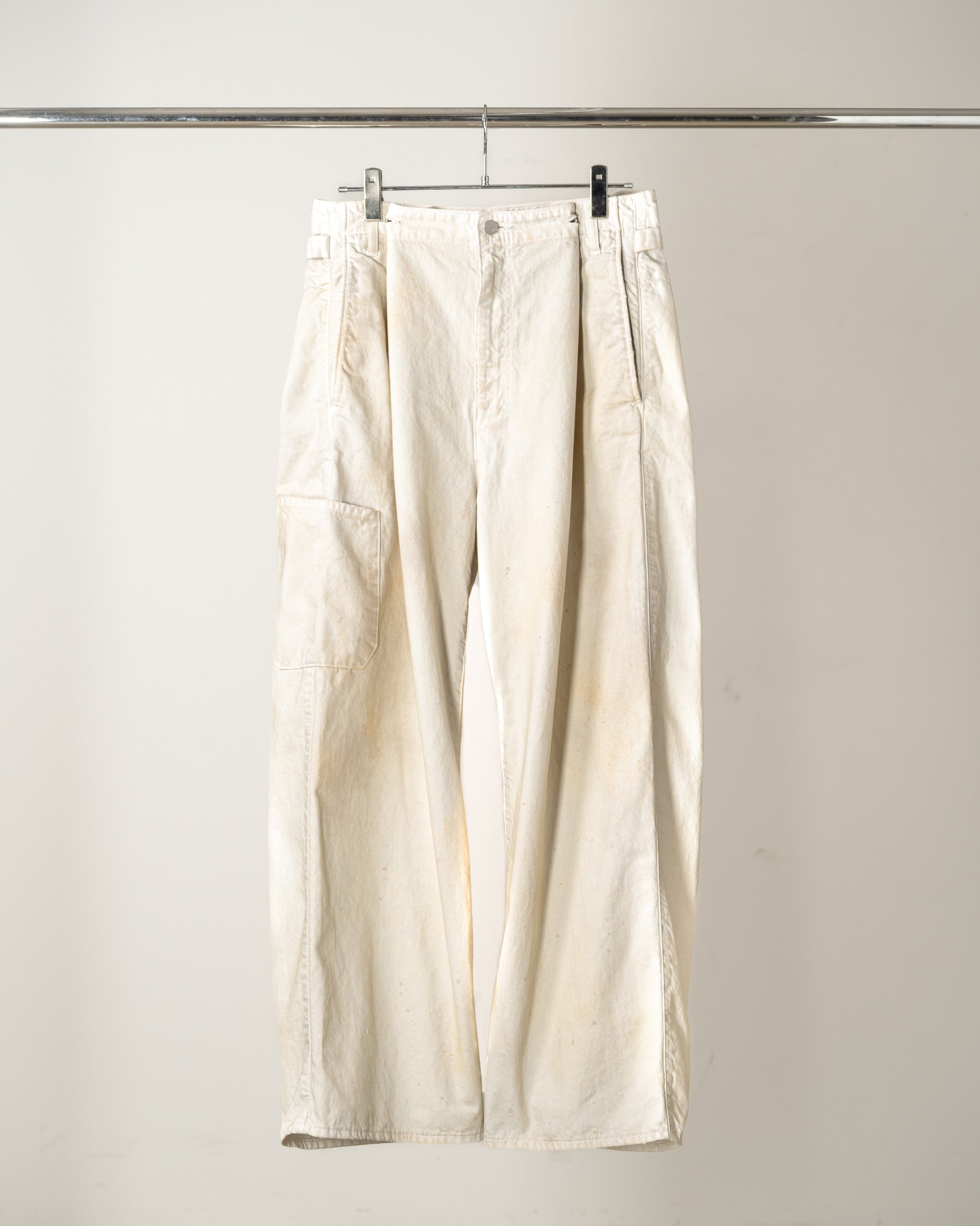 DENIM PAINTER PANTS(G.WHITE)