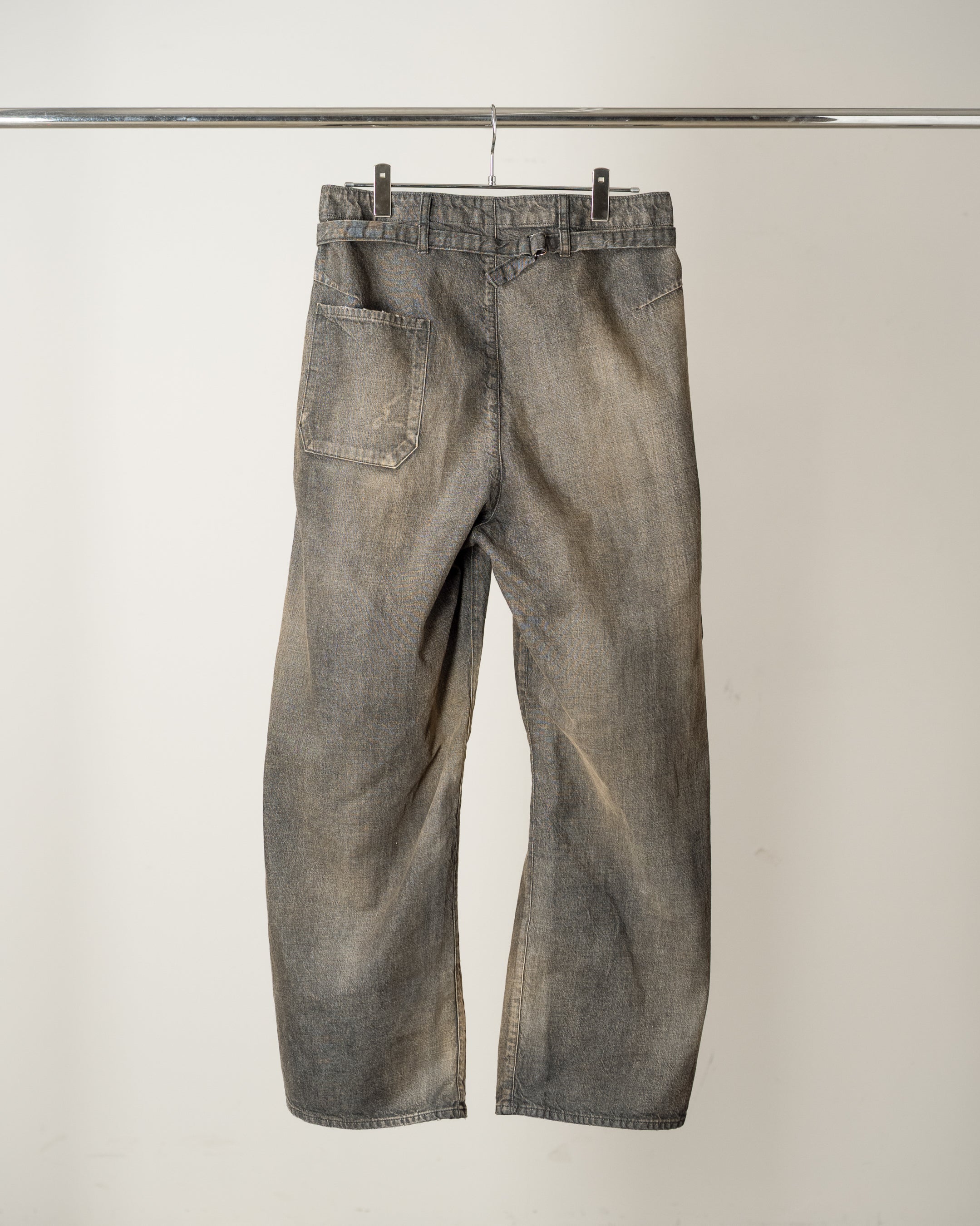 DENIM PAINTER PANTS(BLACK)