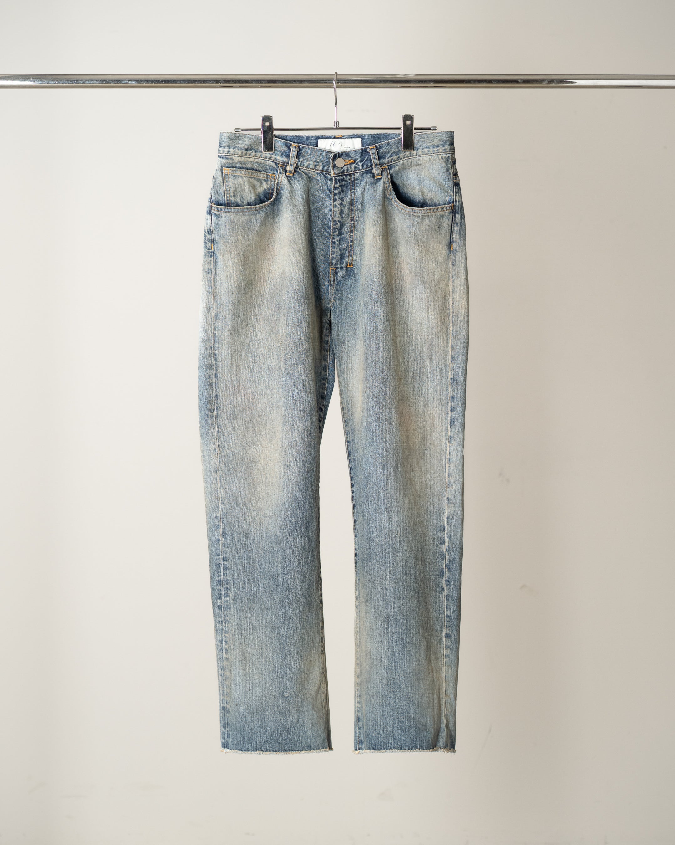 CUT-OFF LENGTH DENIM PANTS(INDIGO)