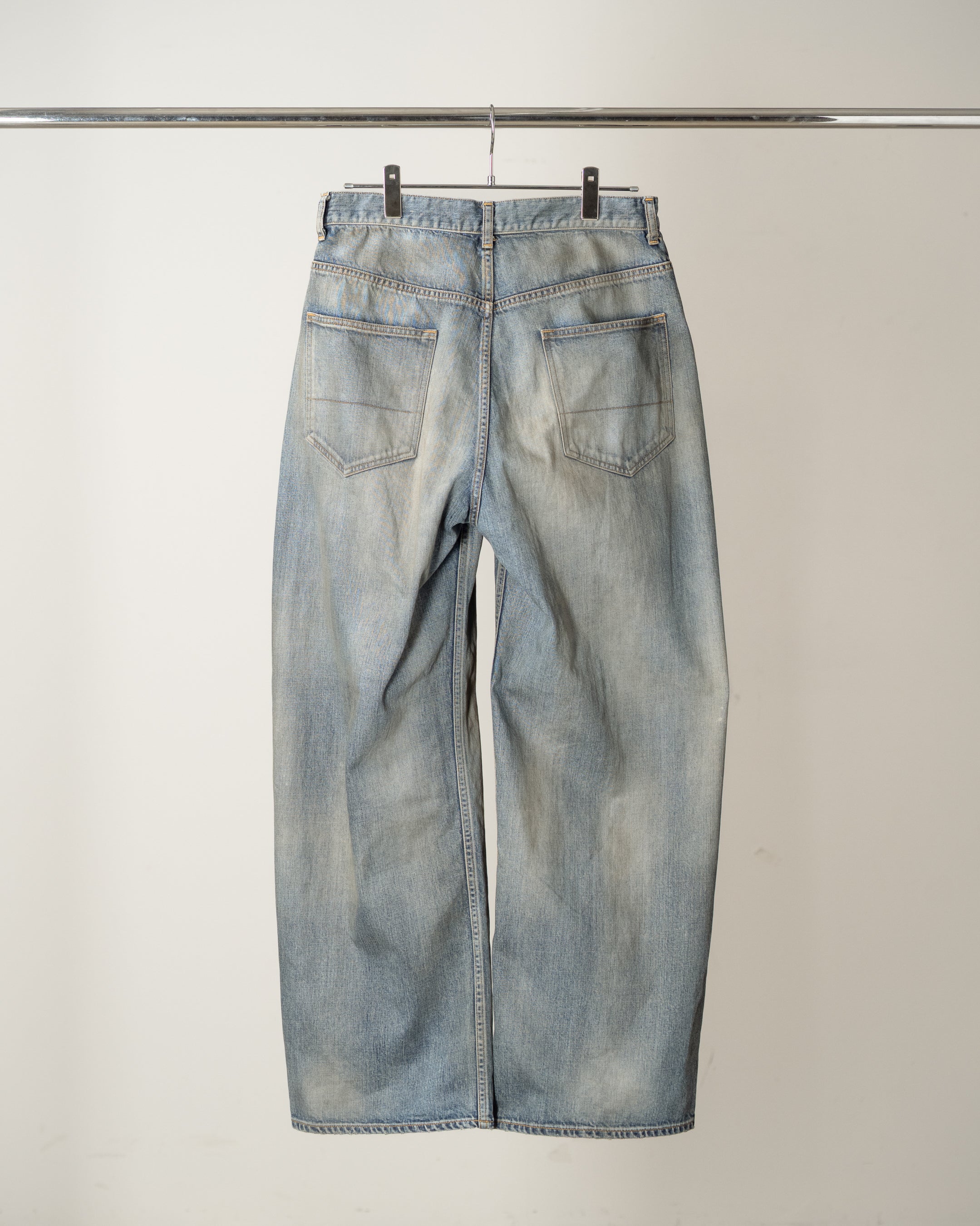 STRAIGHT WIDE DENIM PANTS(INDIGO)