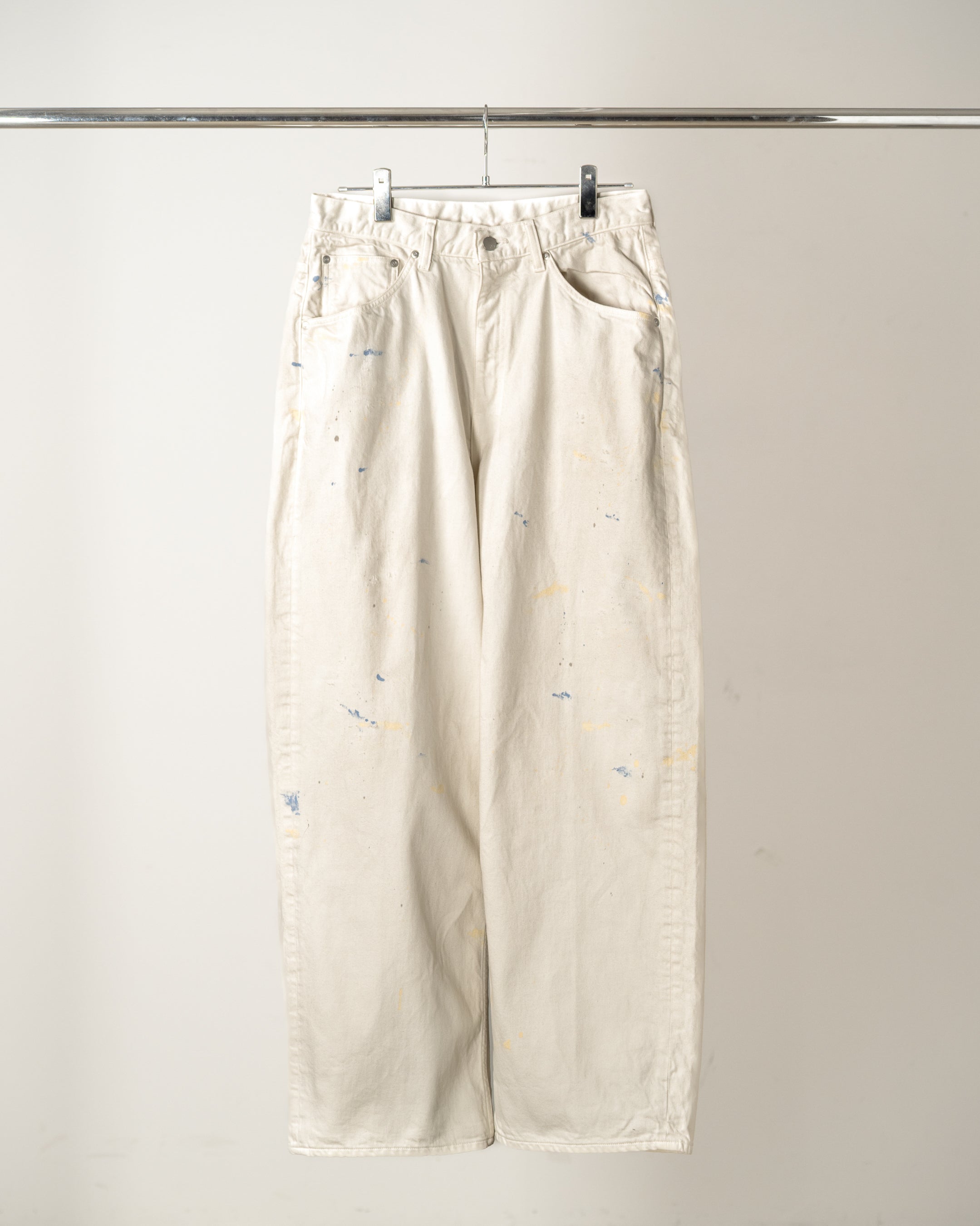 STRAIGHT WIDE DENIM PANTS(G.WHITE)