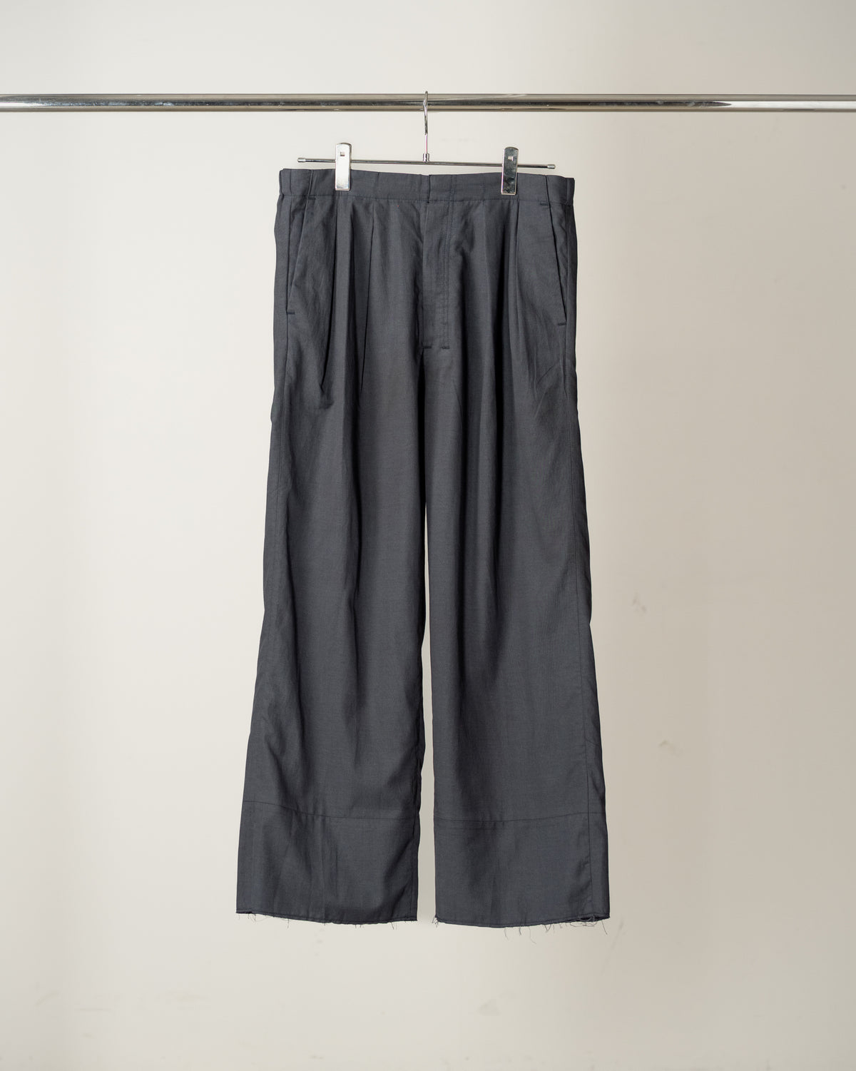 L/C TUCK EASY PANTS(NAVY)