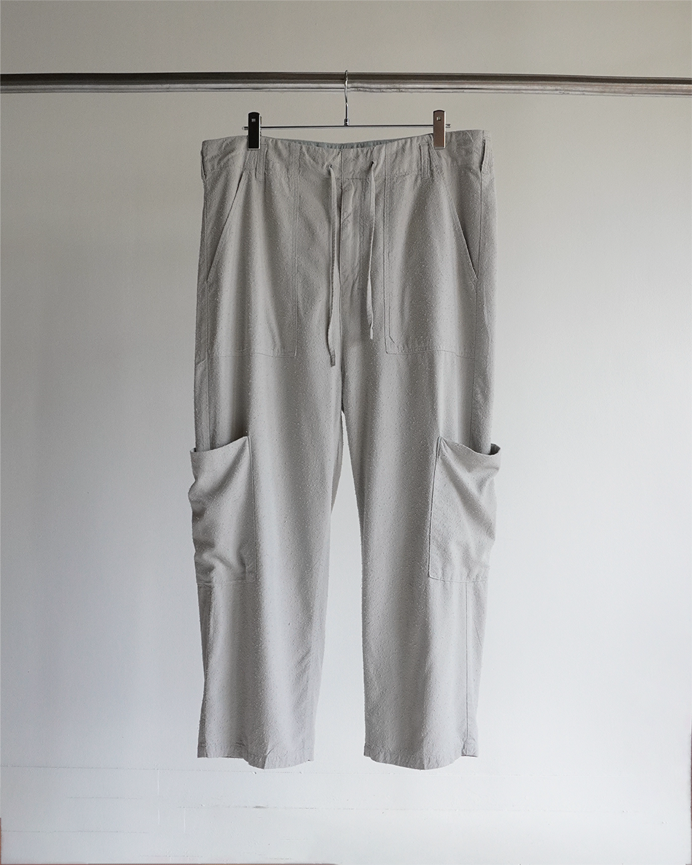 SILK SUEDE BAKER CARGO PANTS(BLUEGRAY)