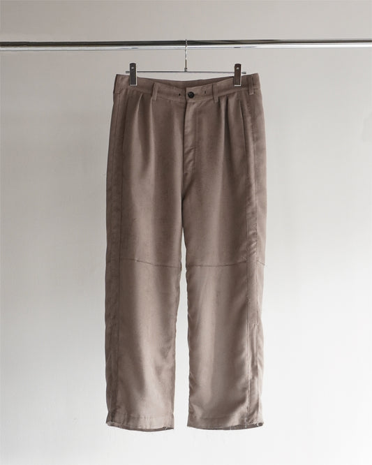 VEGAN LEATHER SIDE LINE PANTS(GRAY)